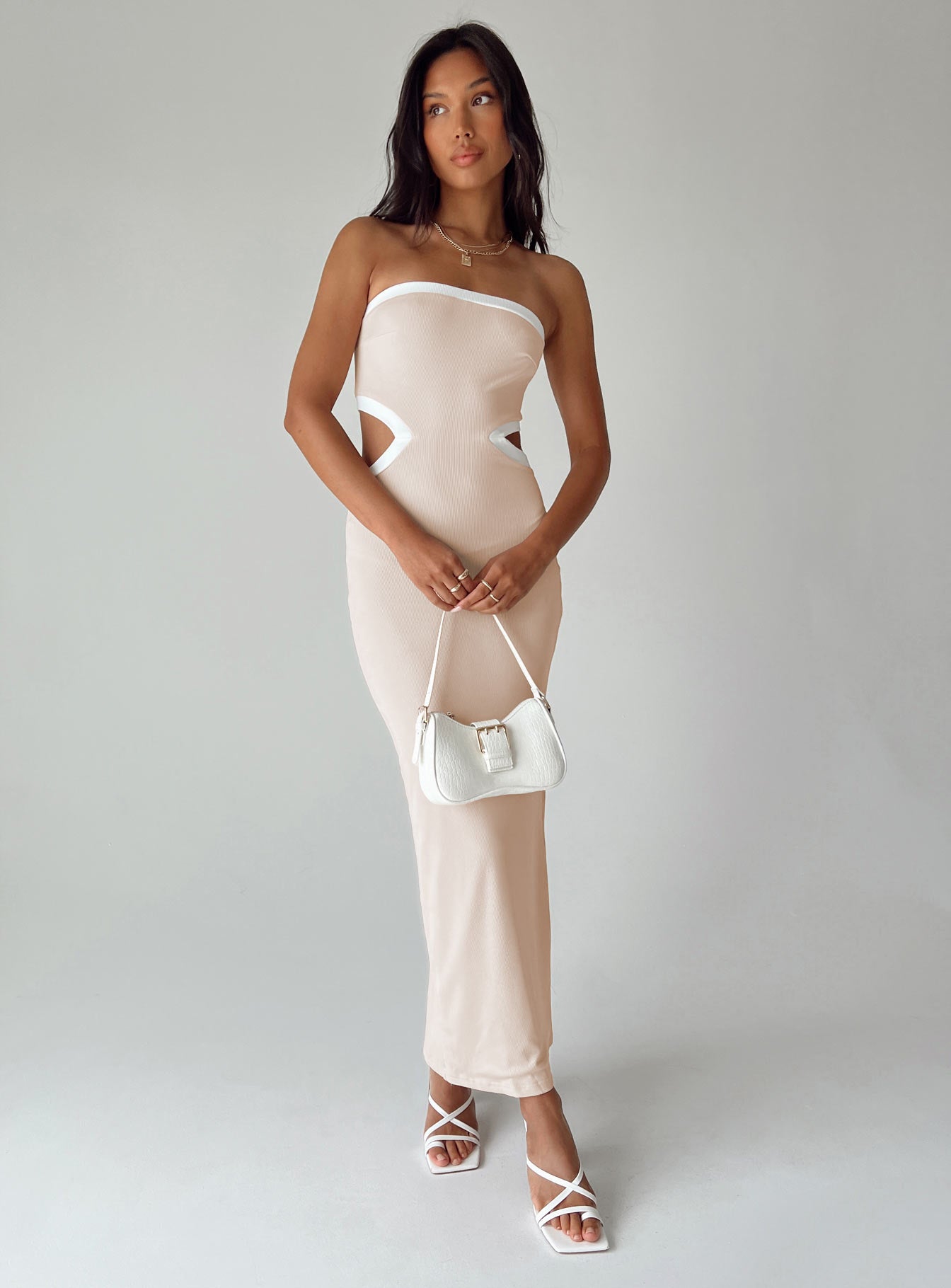 Greta Maxi Dress Beige - Image 6