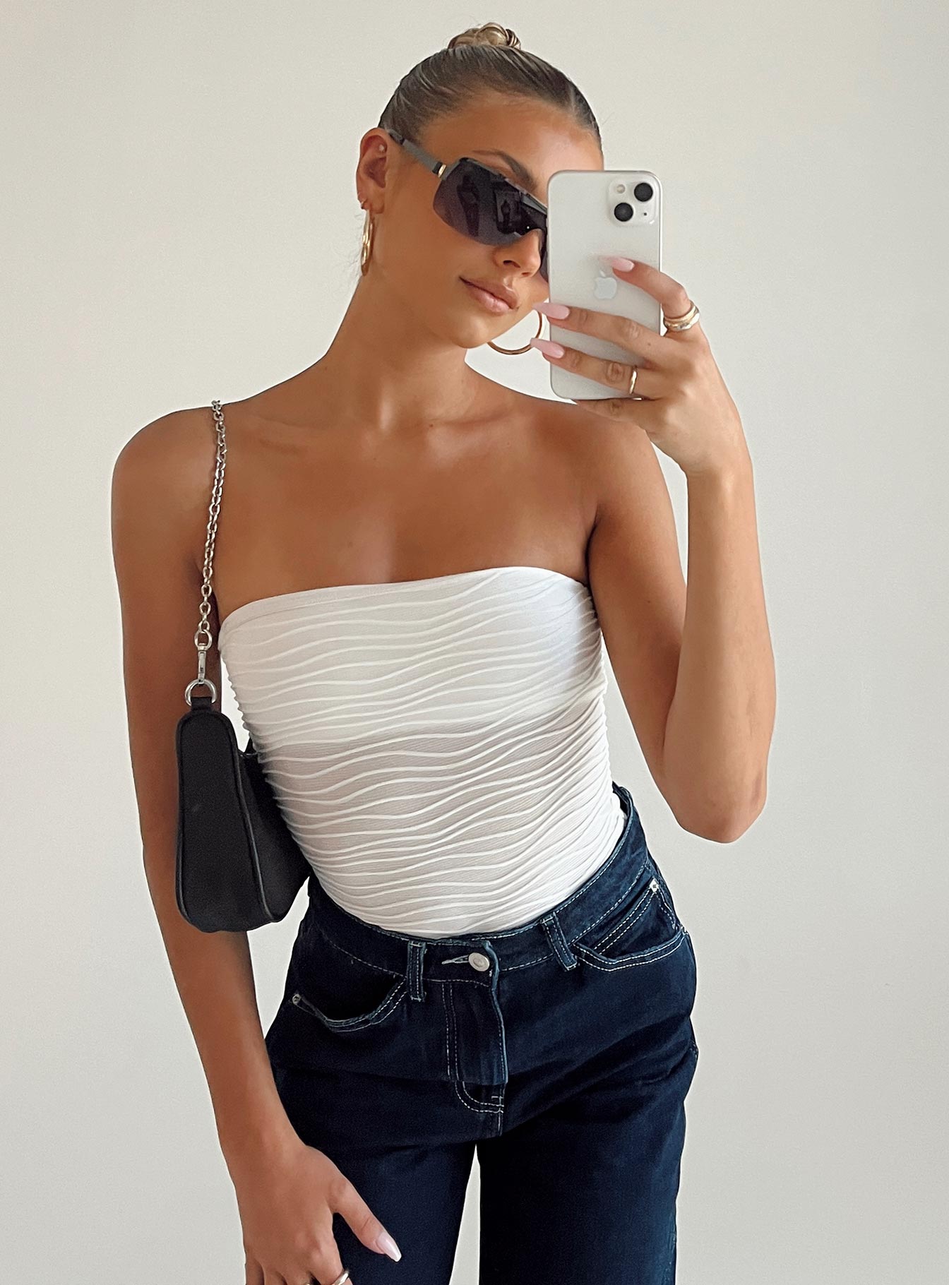 Makena Strapless Bodysuit White Low Impact - Image 6