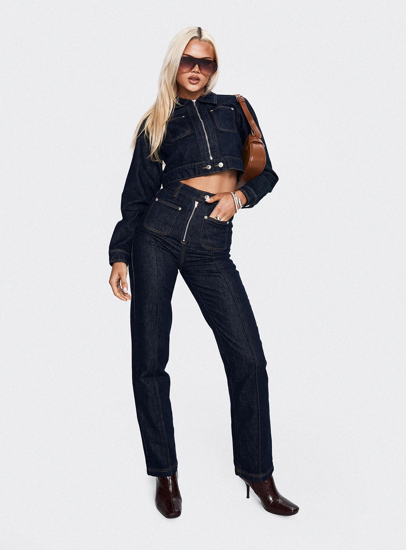 Stallion High Rise Straight Leg Jeans Indigo - Image 9