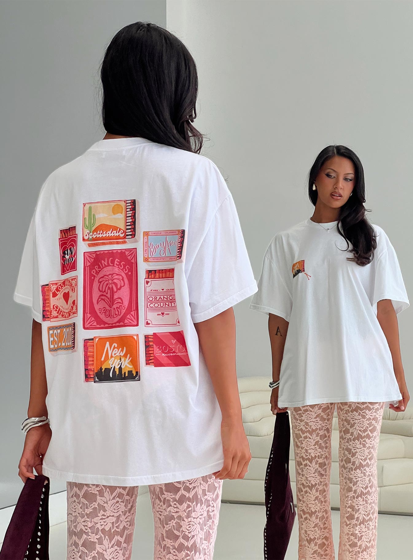 Matchbox Collection Graphic Tee White  Multi