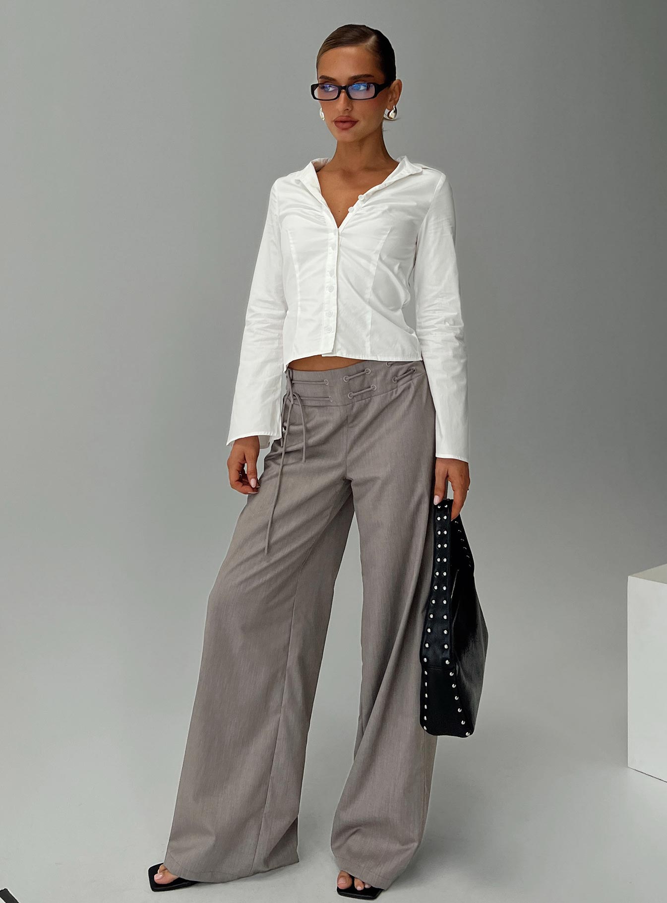 Just Have Fun Wide Leg Pant Grey Petite - Image 8