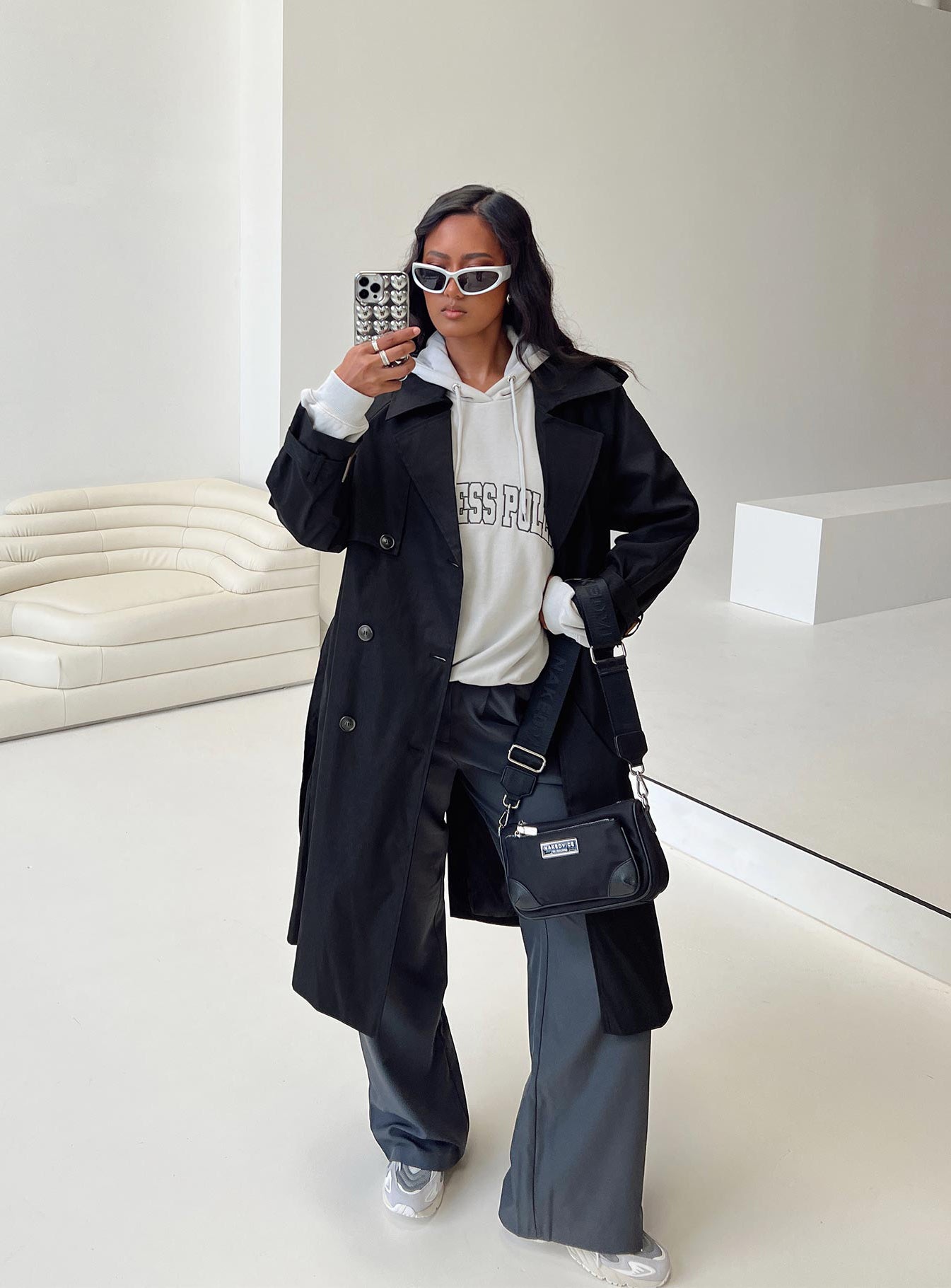 Westwind Trench Coat Black - Image 6