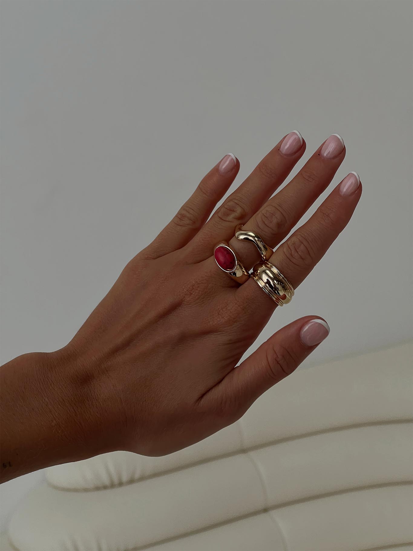 Esteban Ring Pack Gold  Red