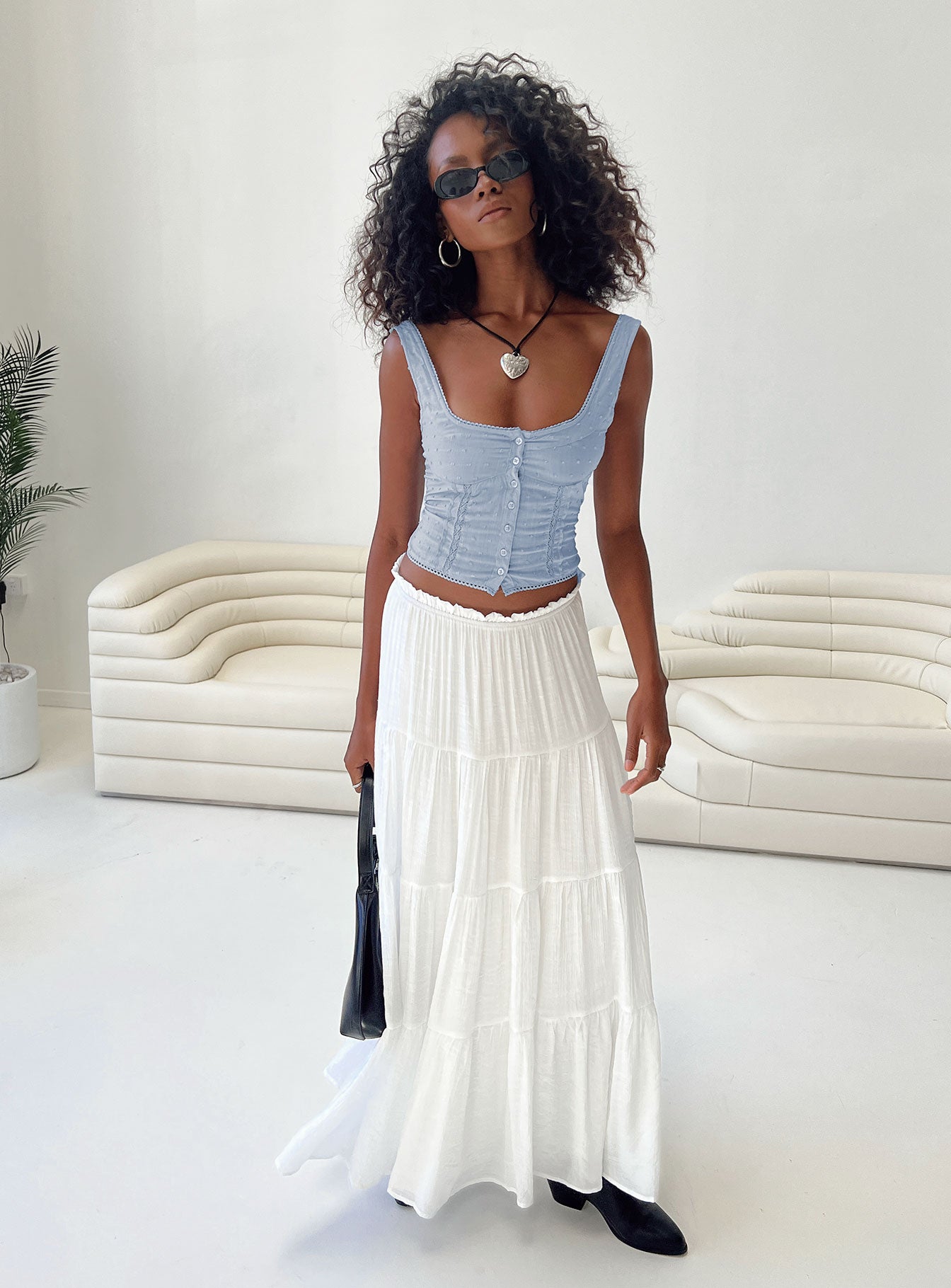 Mya Maxi Skirt White - Image 2