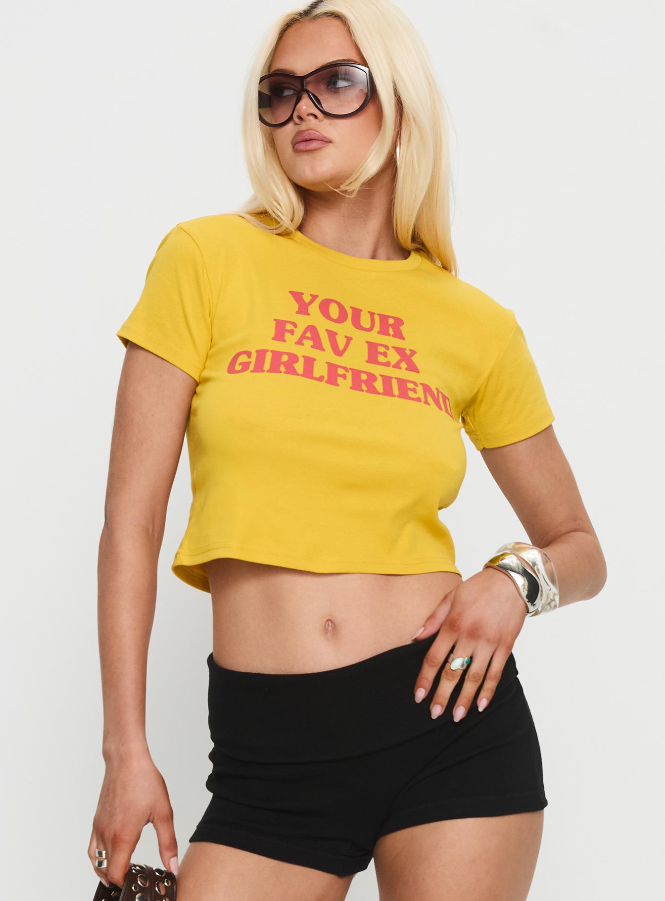 Your Favourite Ex Graphic Top Yellow - Image 2