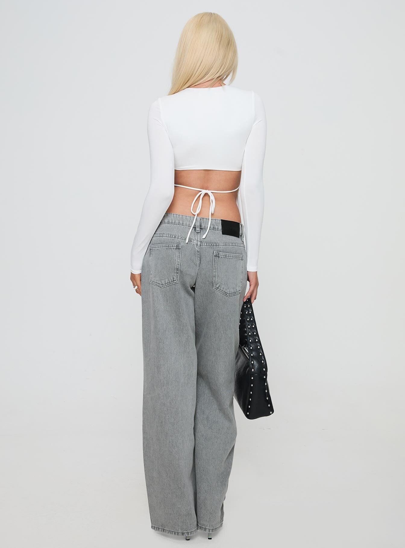 Ellanor Low Rise Straight Leg Jeans Washed Grey Petite - Image 5