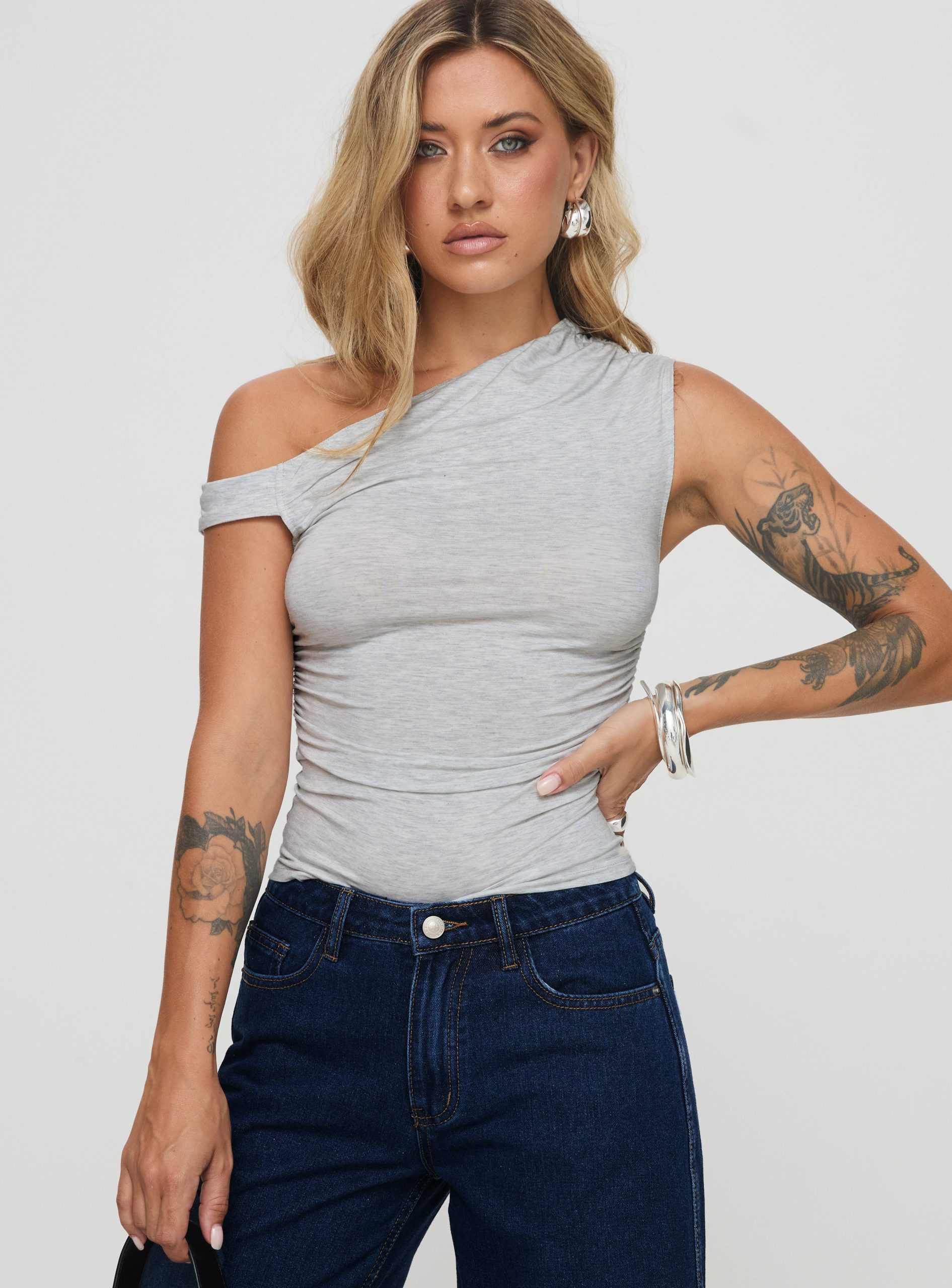 Beller Top Marle Grey - Image 2