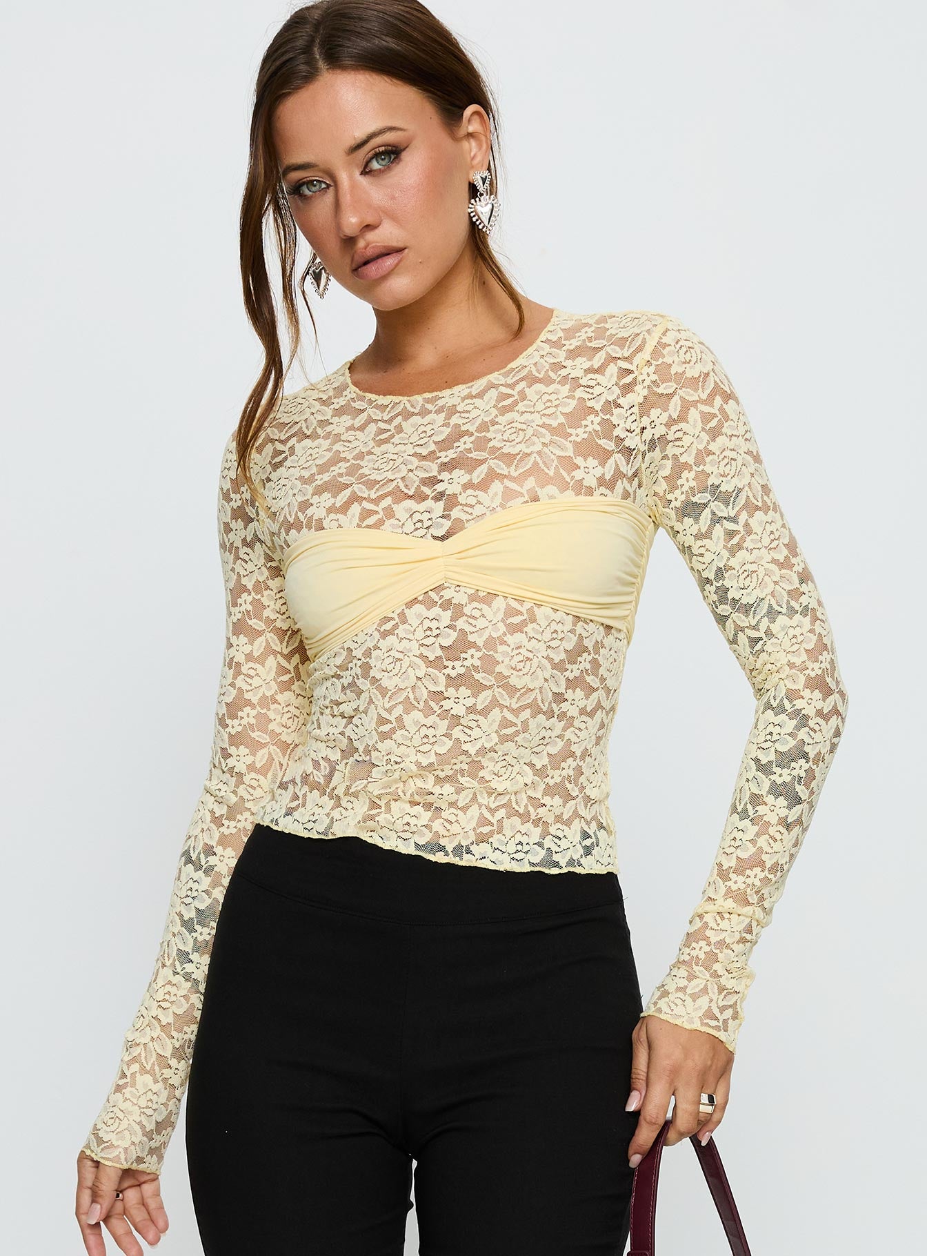 Midnight Long Sleeve Top Vanilla Custard - Image 2