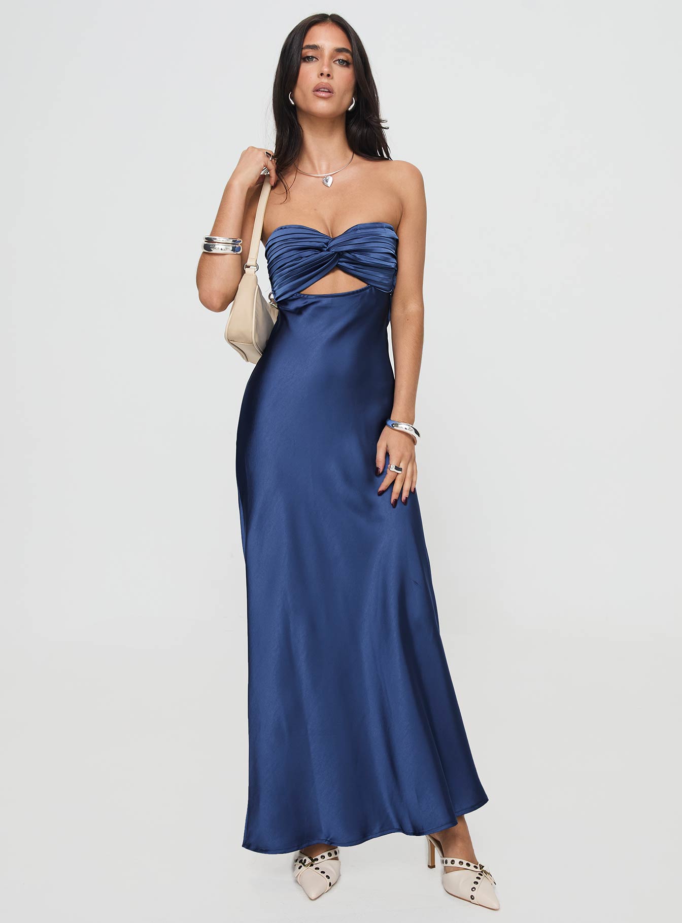 Faviola Strapless Maxi Dress Blue - Image 7