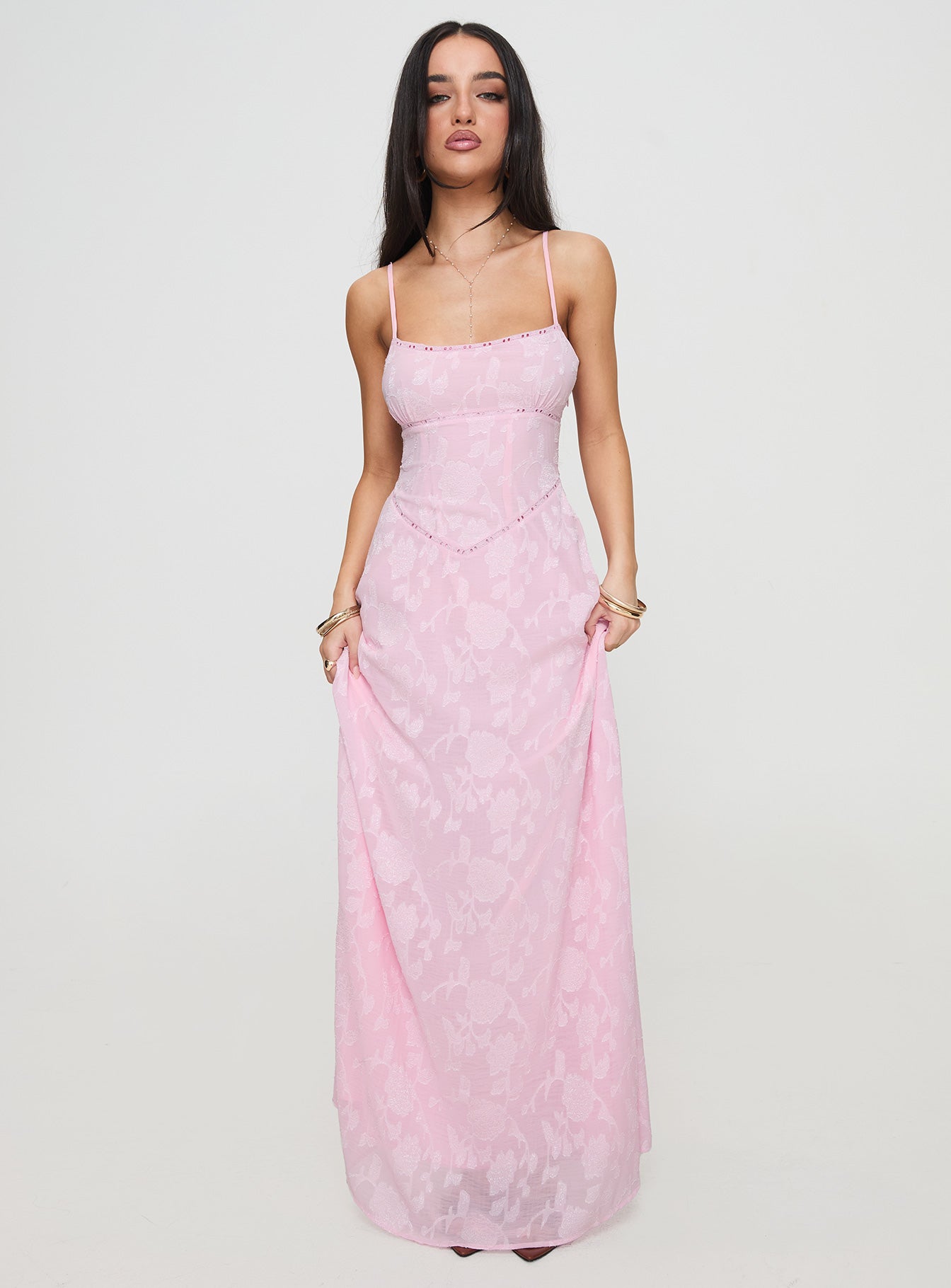 South Of France Maxi Dress Pink - Image 3