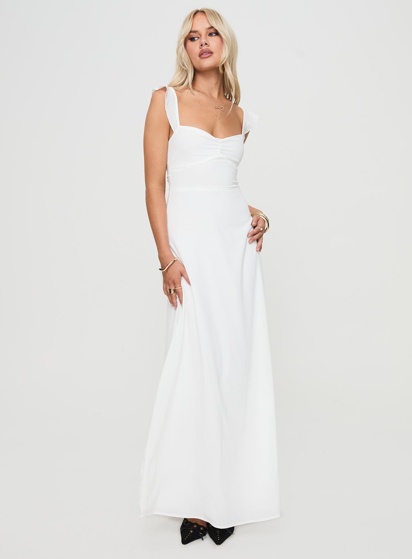 Landon Maxi Dress White - Image 2