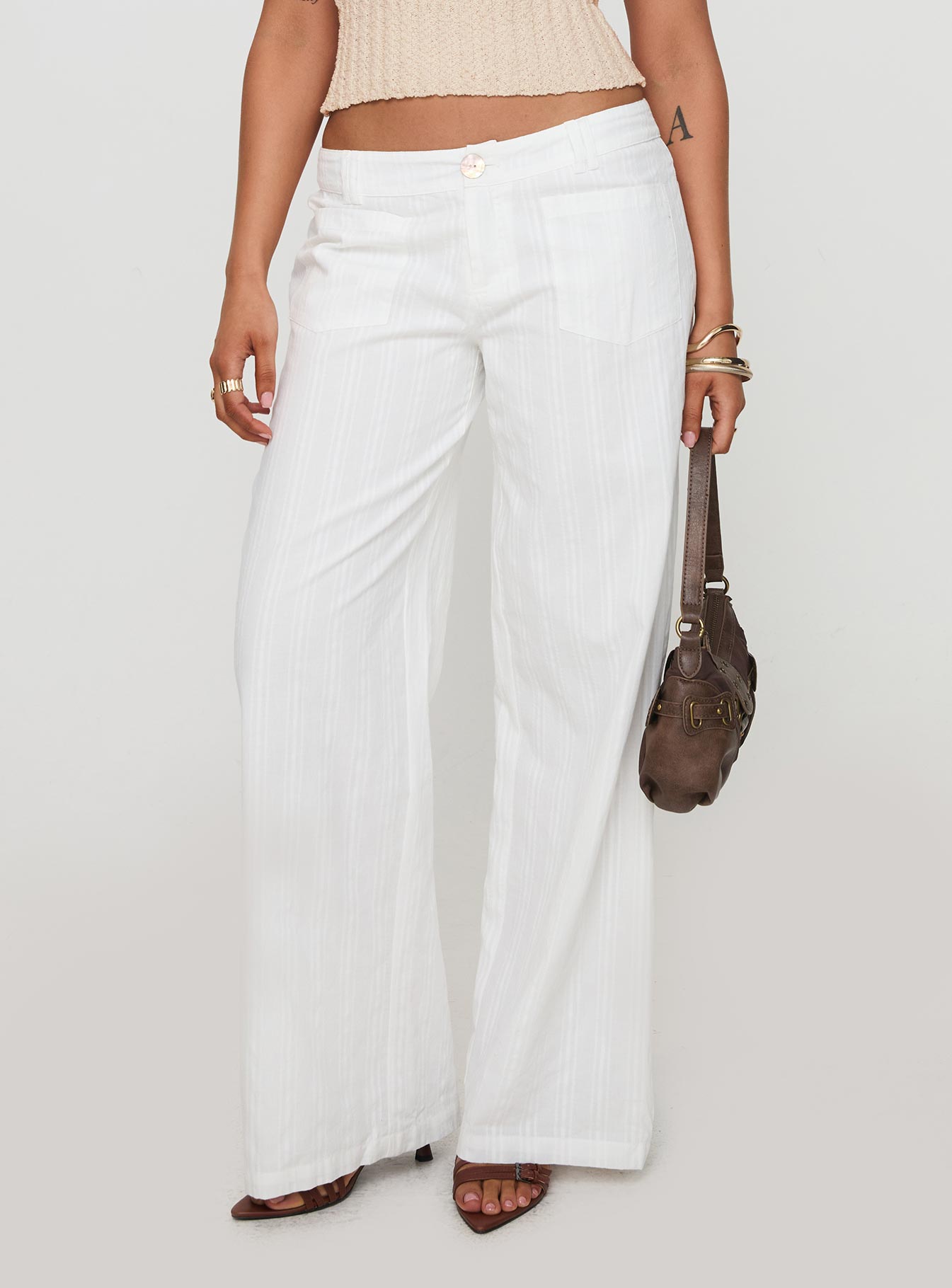 Vendi Low Rise Pant White Petite - Image 7