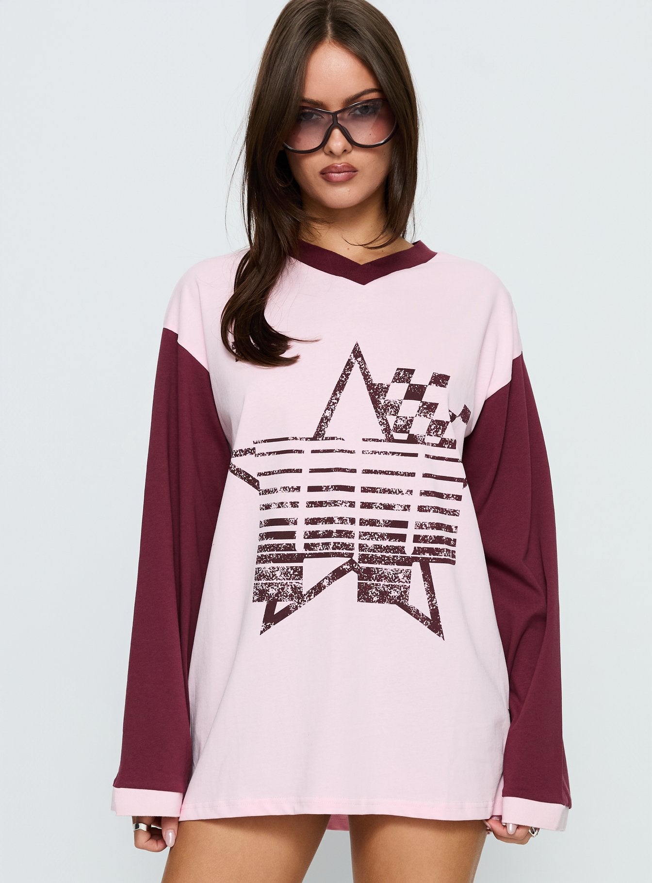 Starletta Long Sleeve Moto Top Pink - Image 2