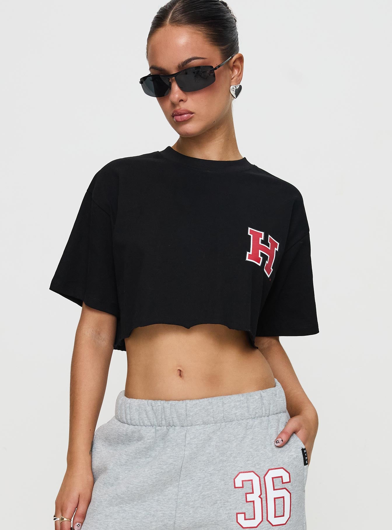 Harvard Graphic Track Top Black - Image 2