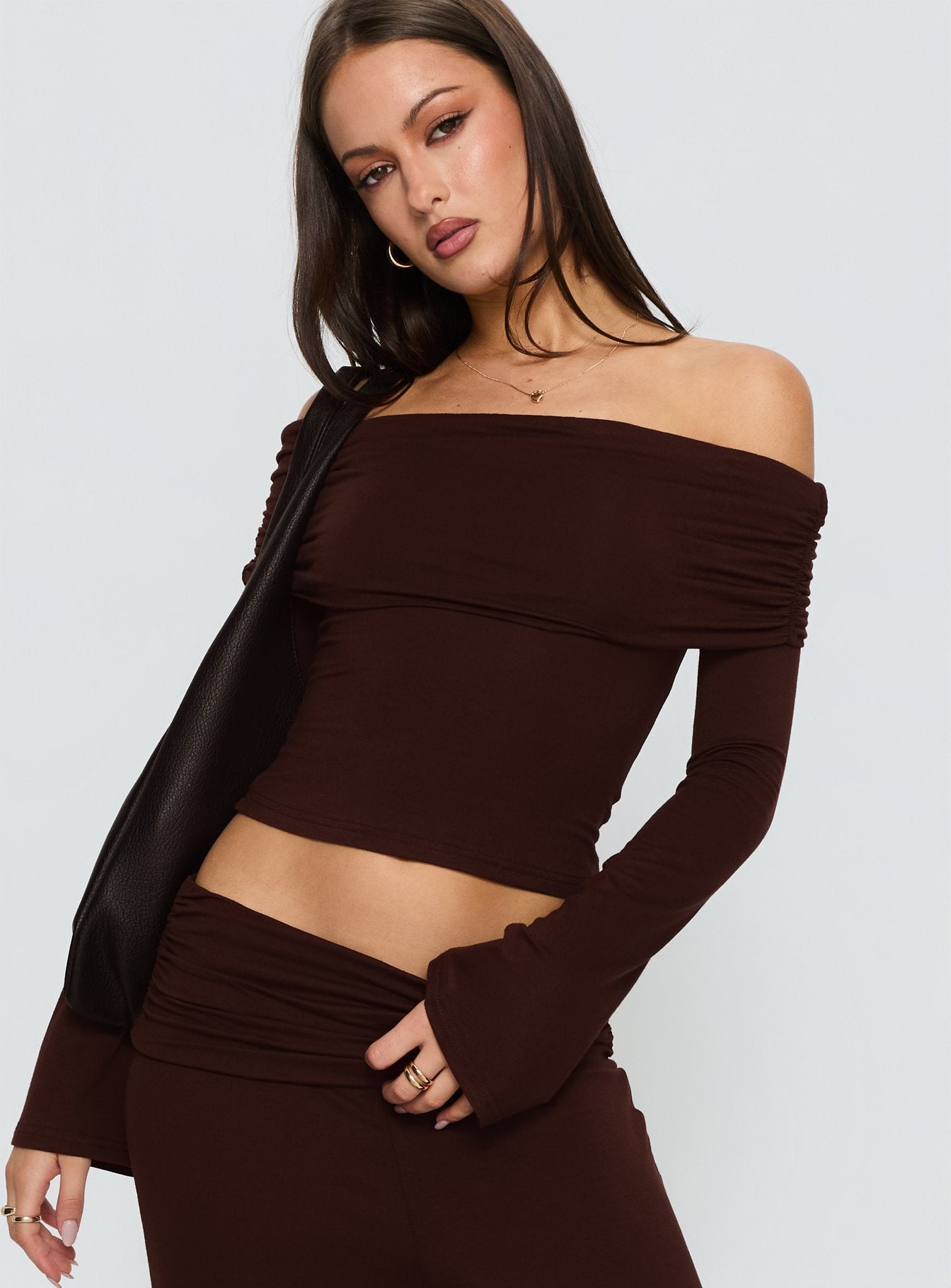 Fawne Long Sleeve Top Brown - Image 2
