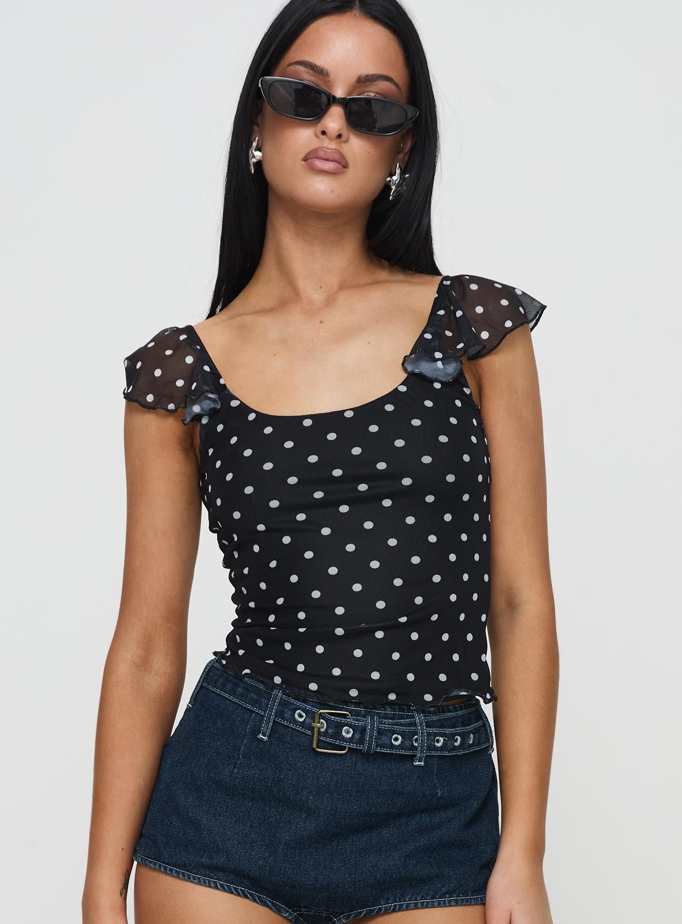 Beckinsale Polka Top Black - Image 2