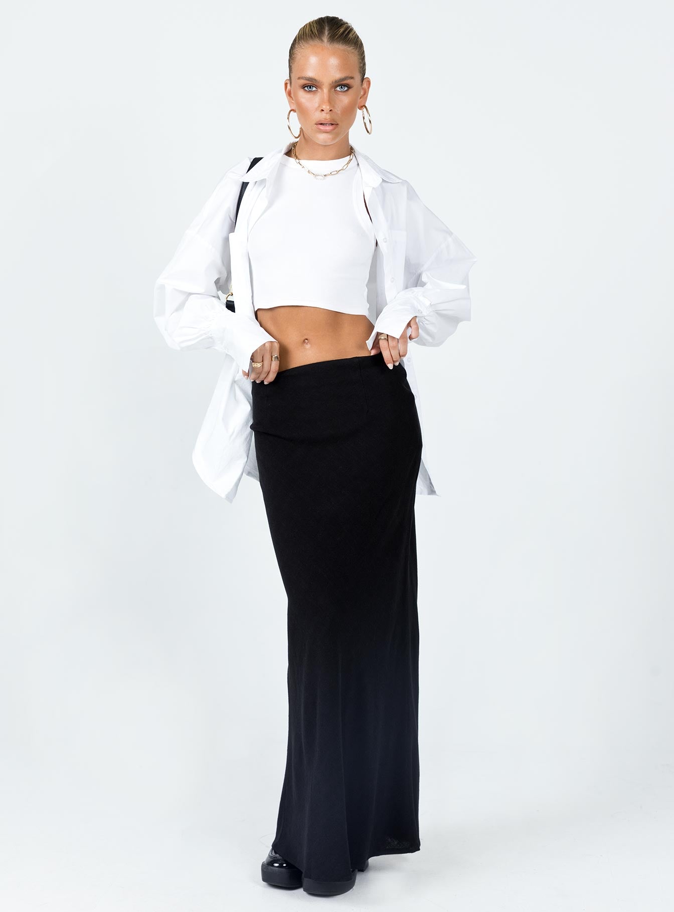 Jodie Maxi Skirt Black - Image 3