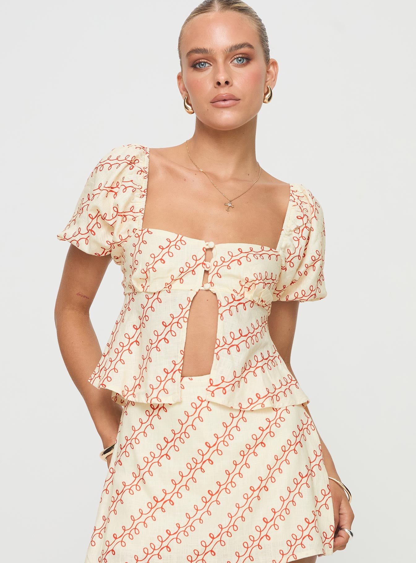 Passionfruit Linen Blend Top Multi - Image 2