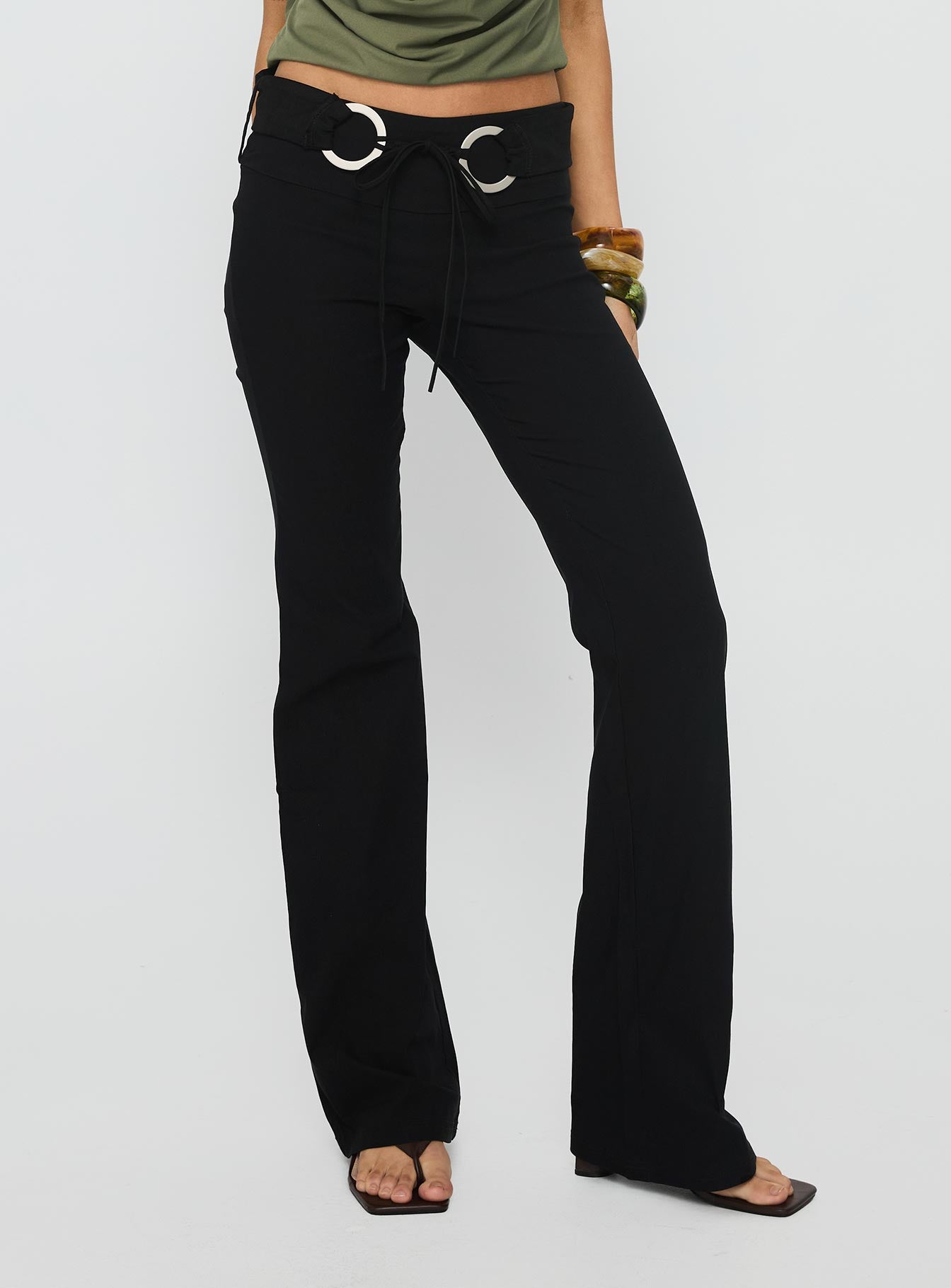 Twinflame Low Rise Hardware Pants Black - Image 2