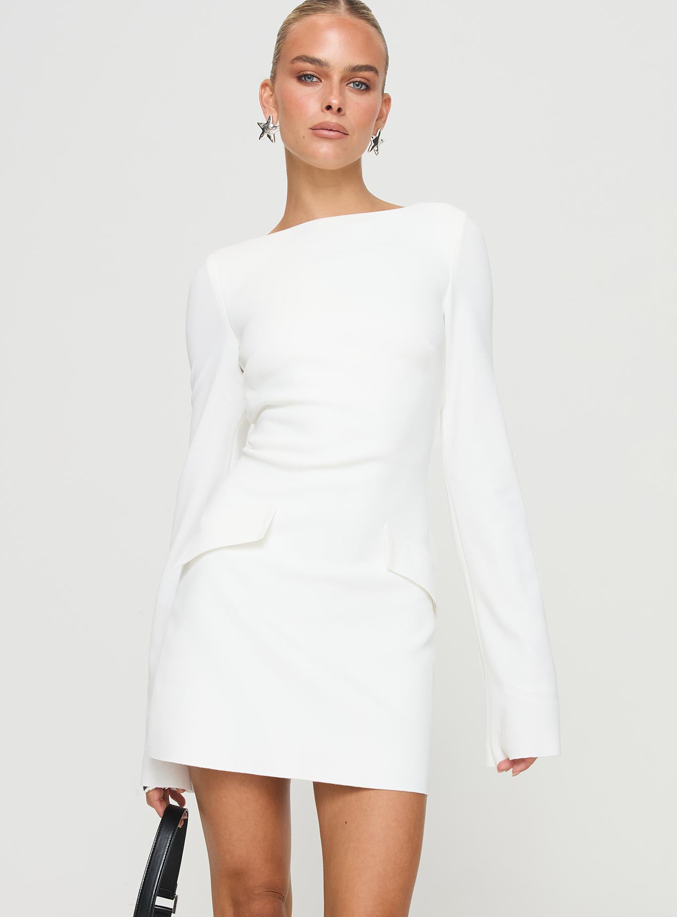 Carters Long Sleeve Mini Dress White - Image 2