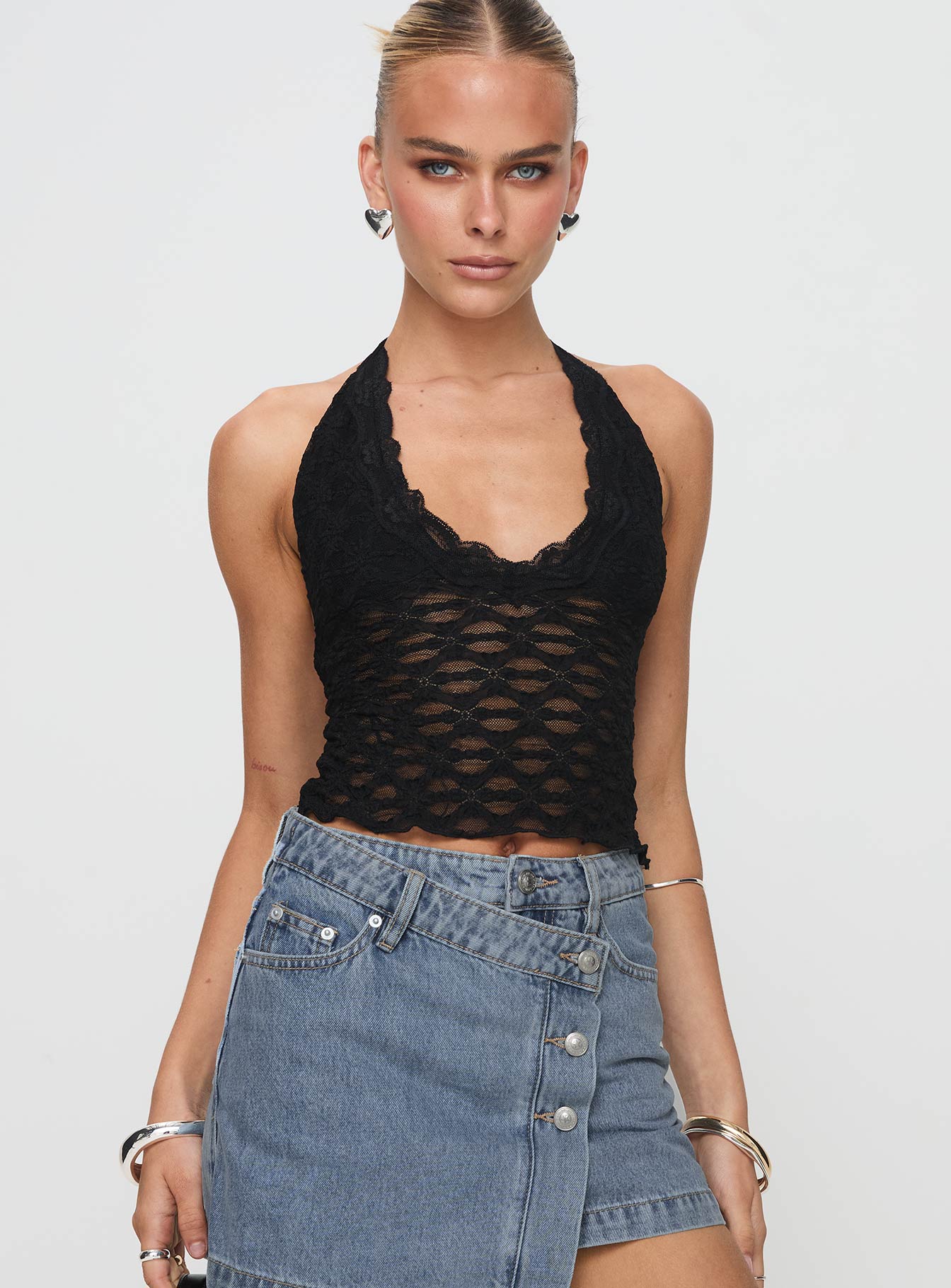 Only Angel Halter Top Black - Image 2
