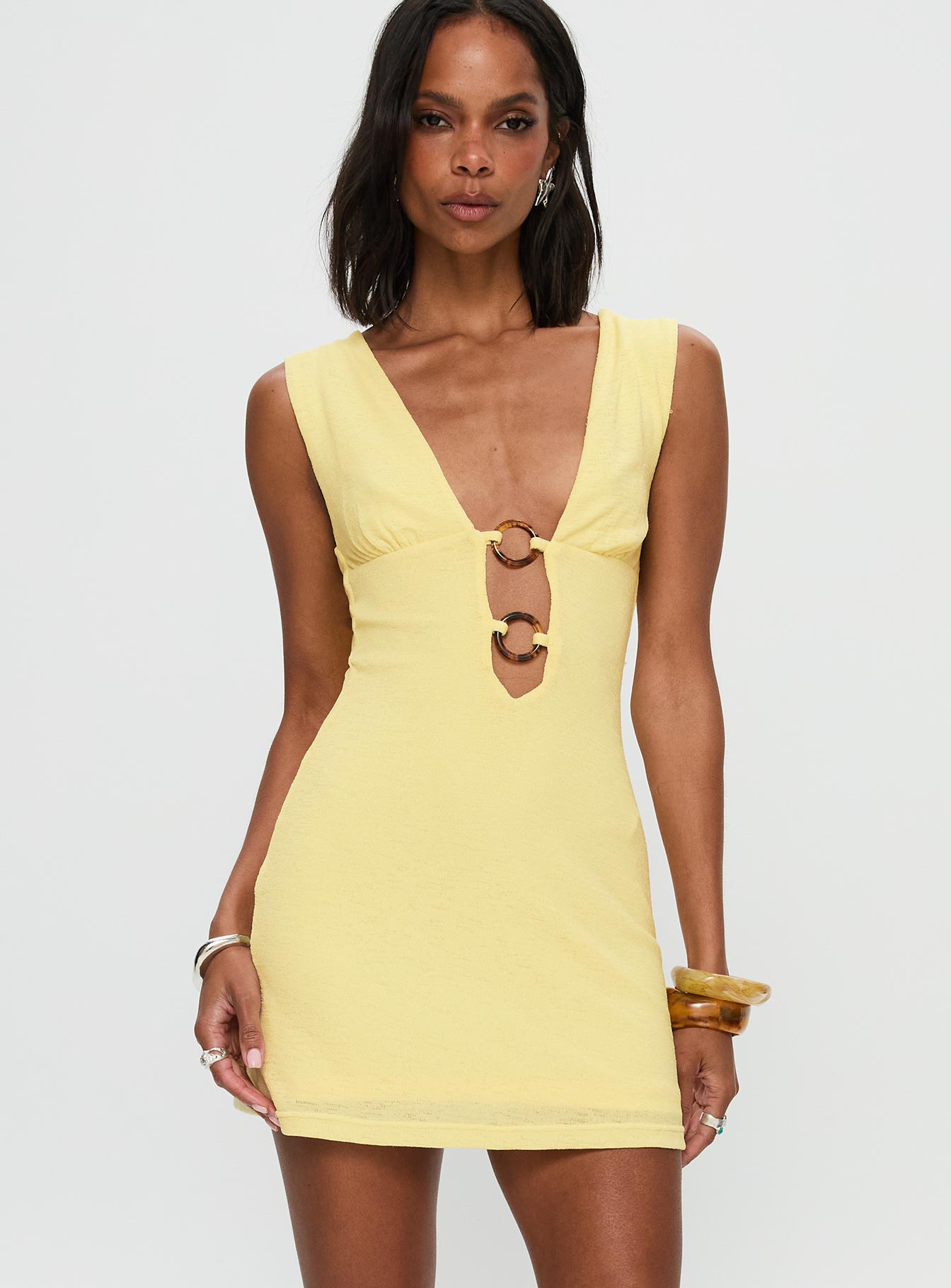 Steward Mini Dress Lemon - Image 2