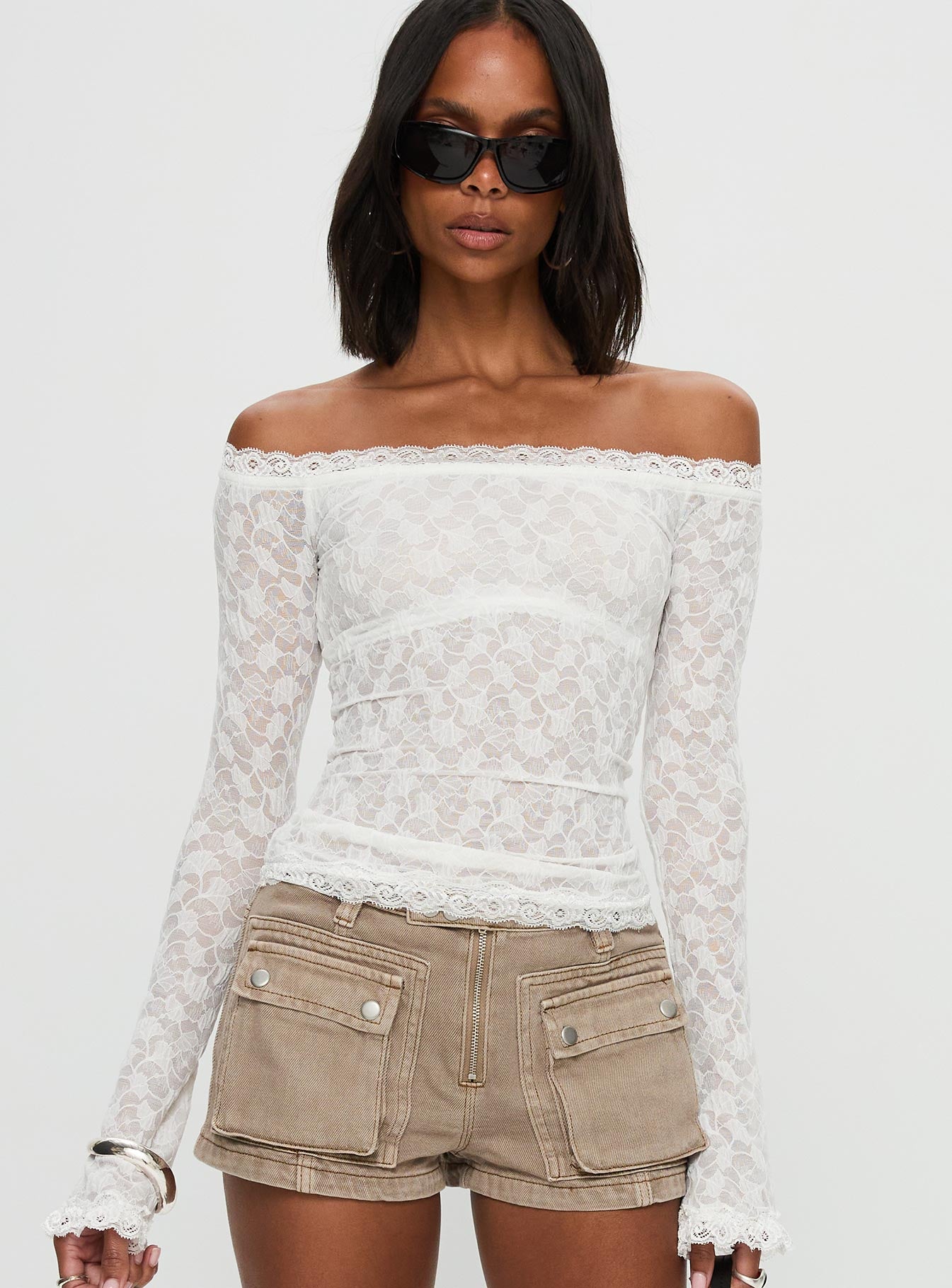 Mochapella Off The Shoulder Top White - Image 2