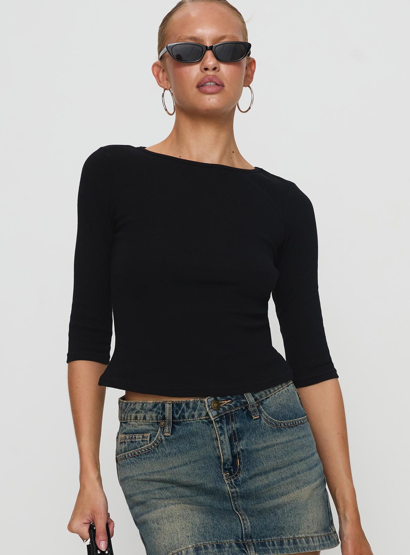 Elaia 34 Sleeve Top Black - Image 2
