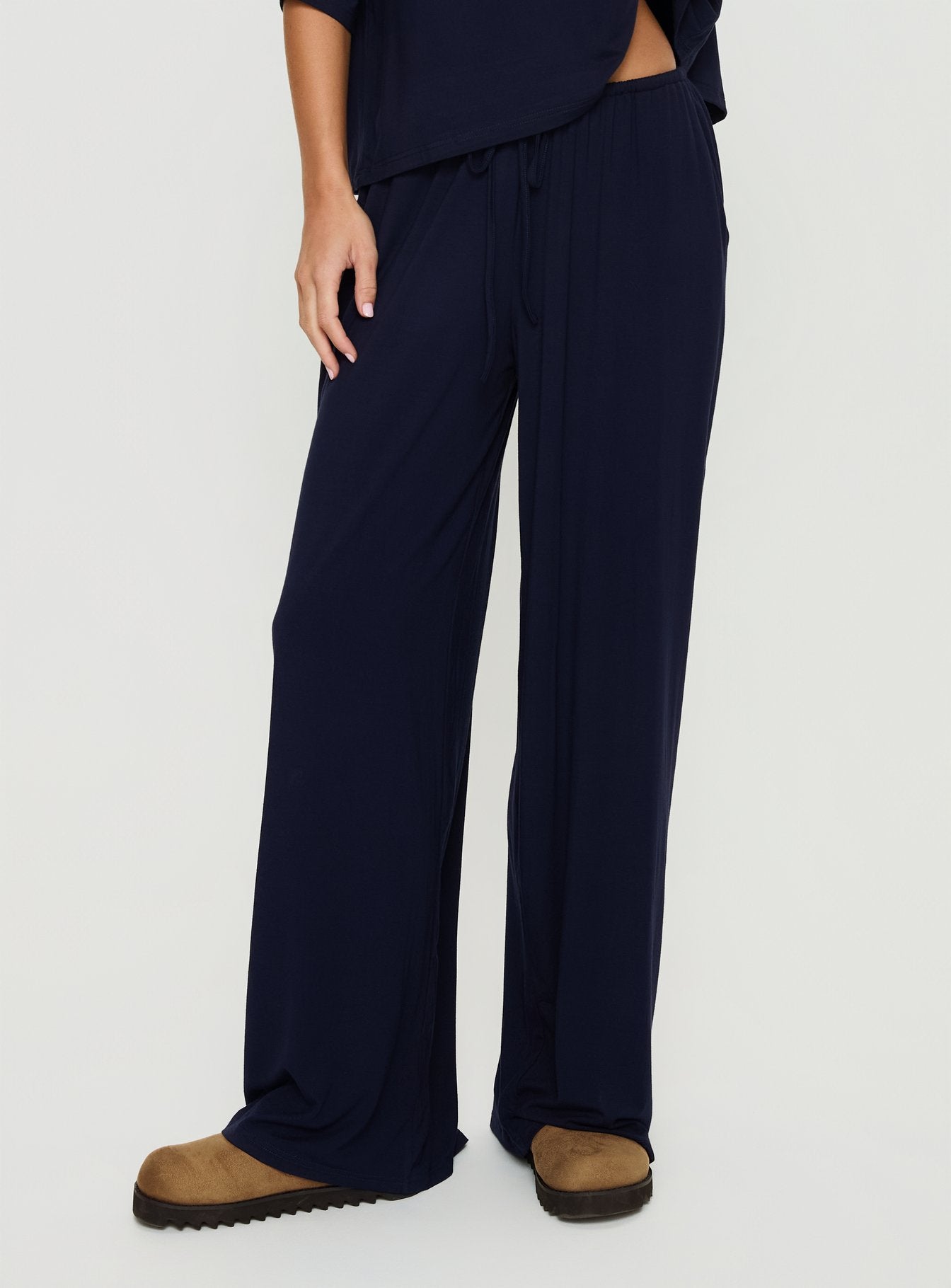 Cozy Hour Sleep Relaxed Pants Navy - Image 2
