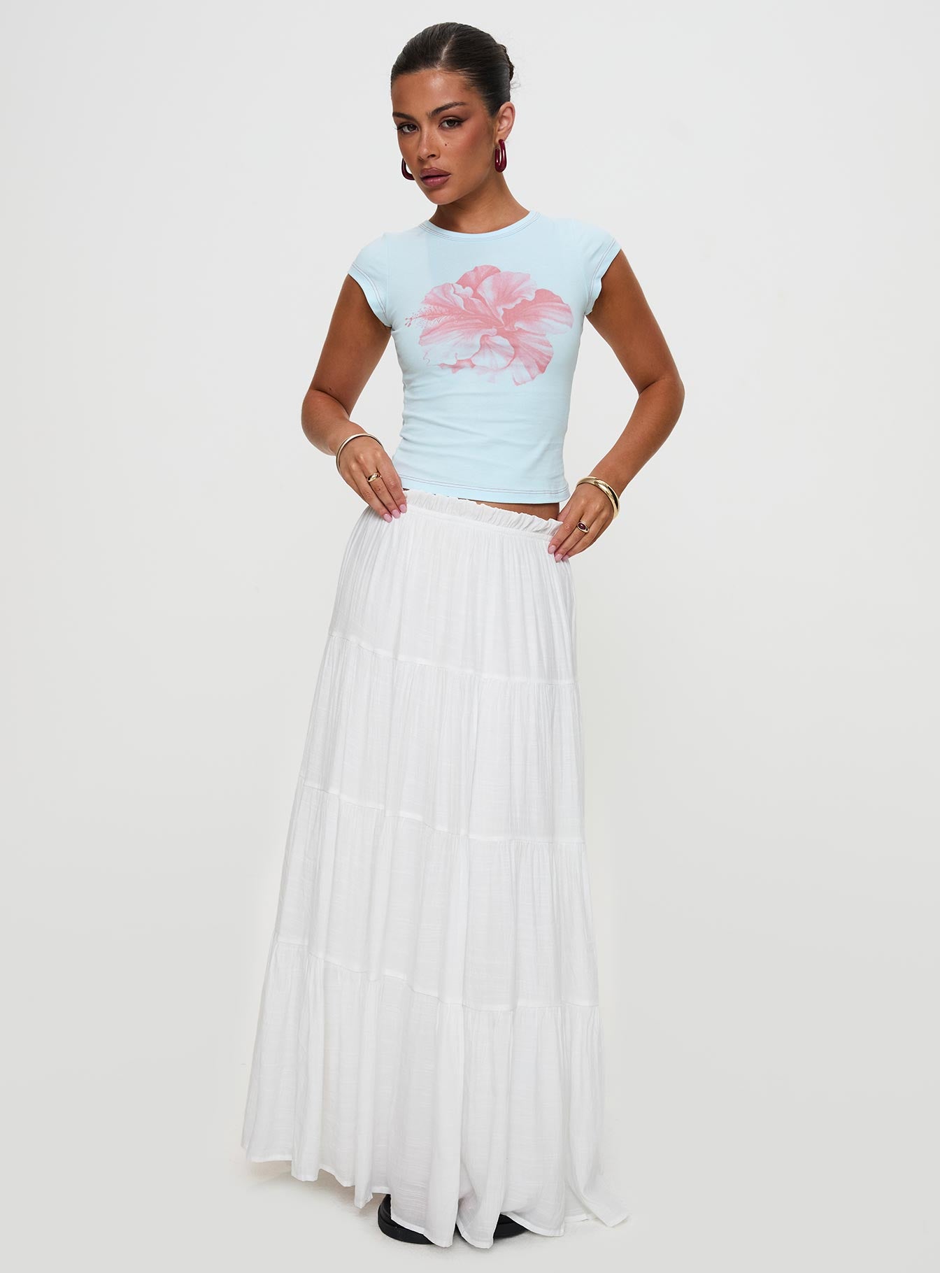 Mya Maxi Skirt White - Image 7