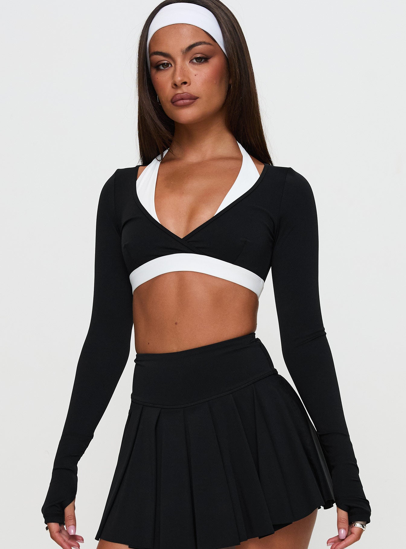 Vitality Long Sleeve Active Crop Black - Image 2