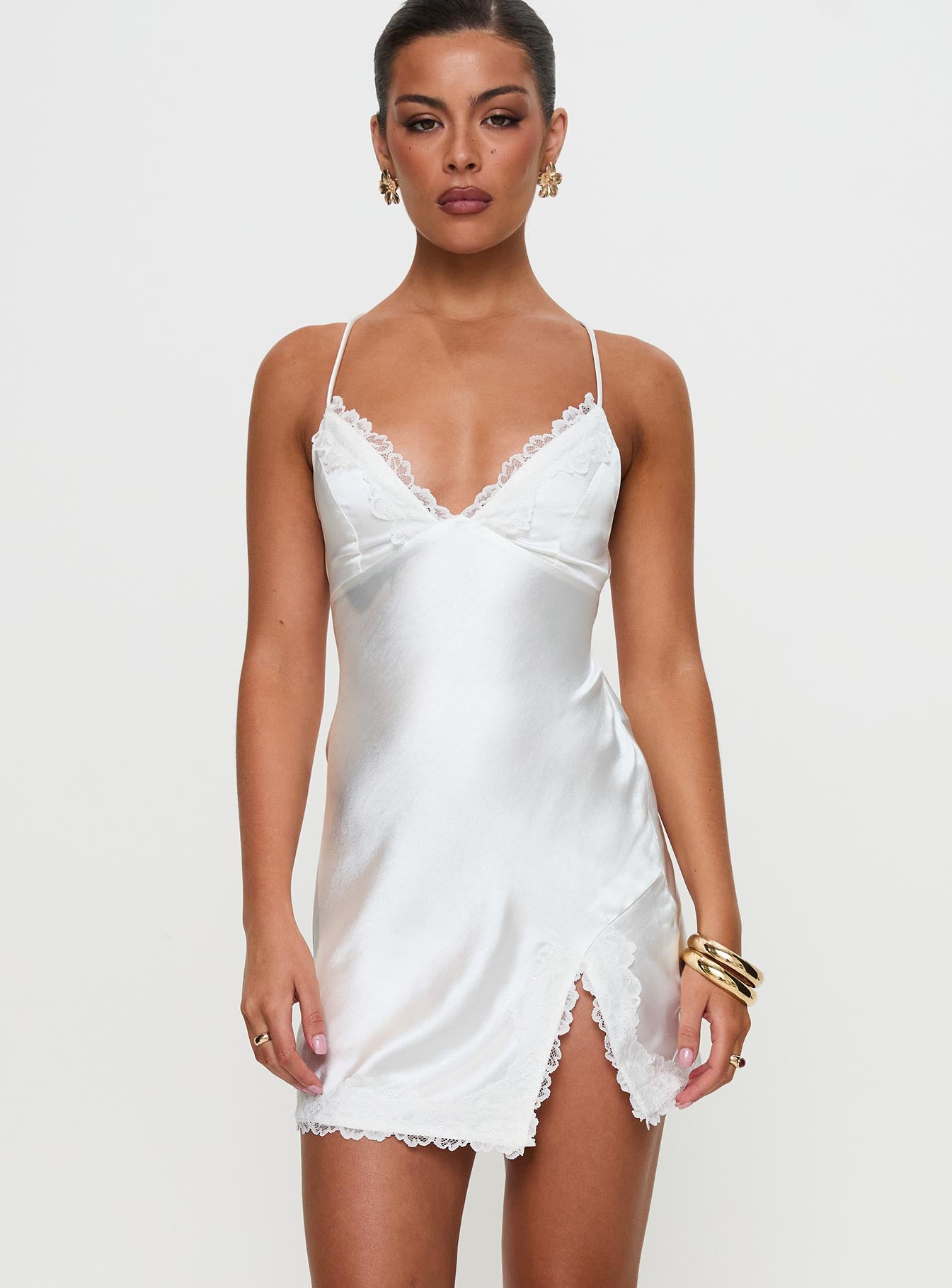Anysa Mini Dress White - Image 5