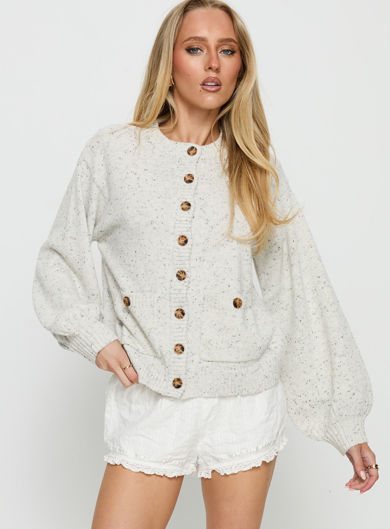 Dorah Boxy Cardigan Grey - Image 2