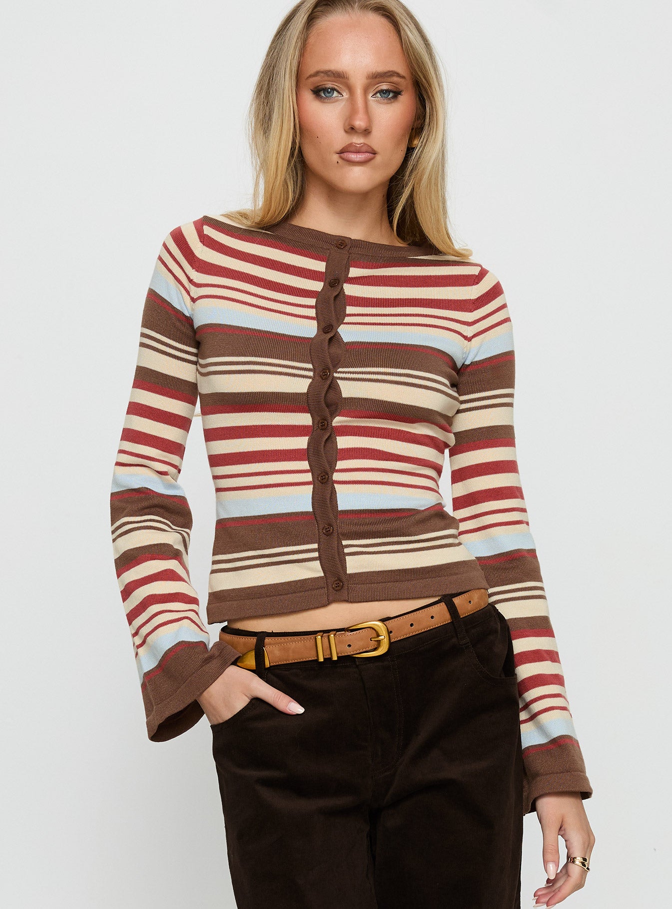 Milda Knit Cardigan Multi Stripe - Image 2