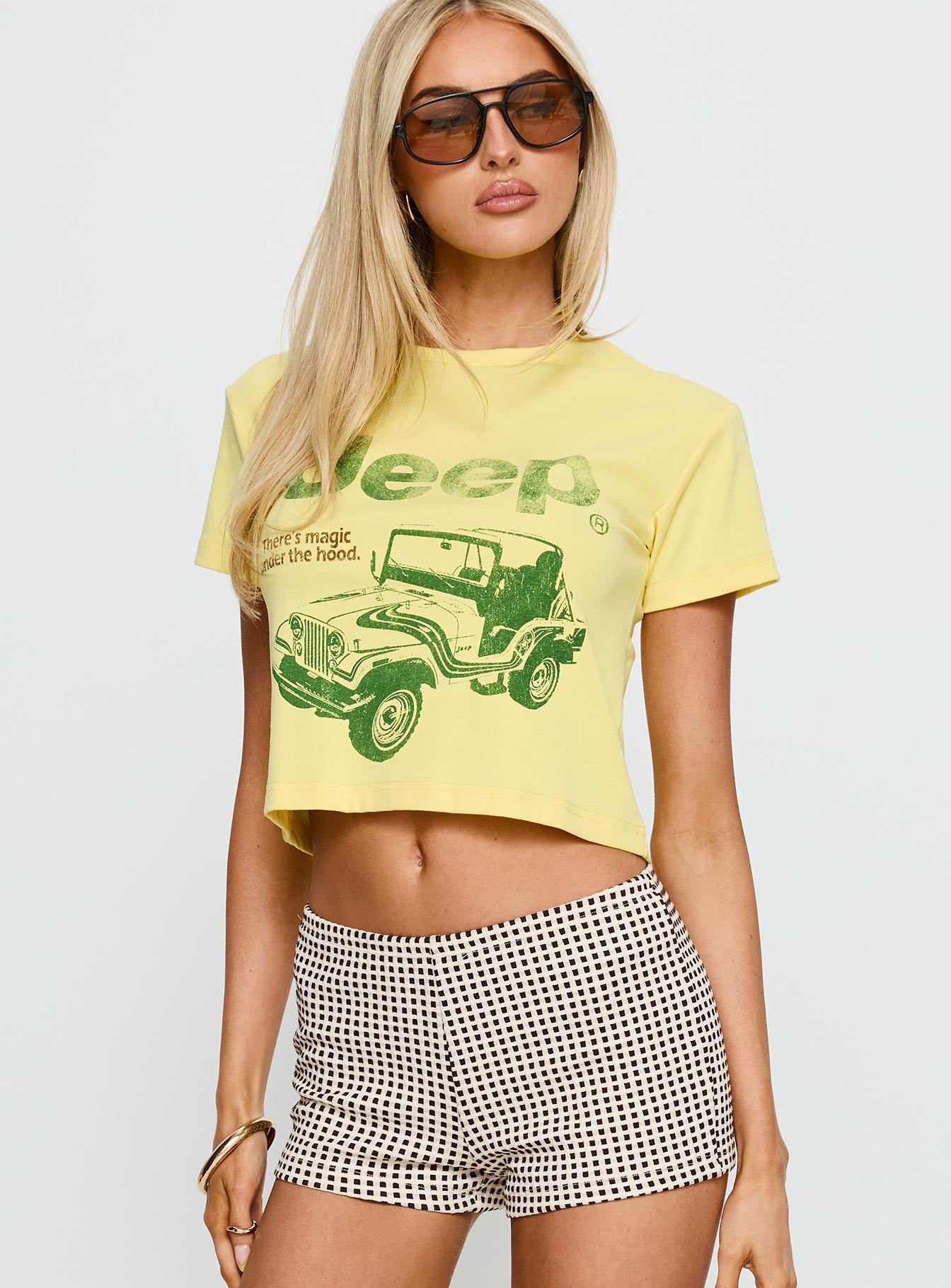 Jeep Girl Graphic Top Yellow - Image 2