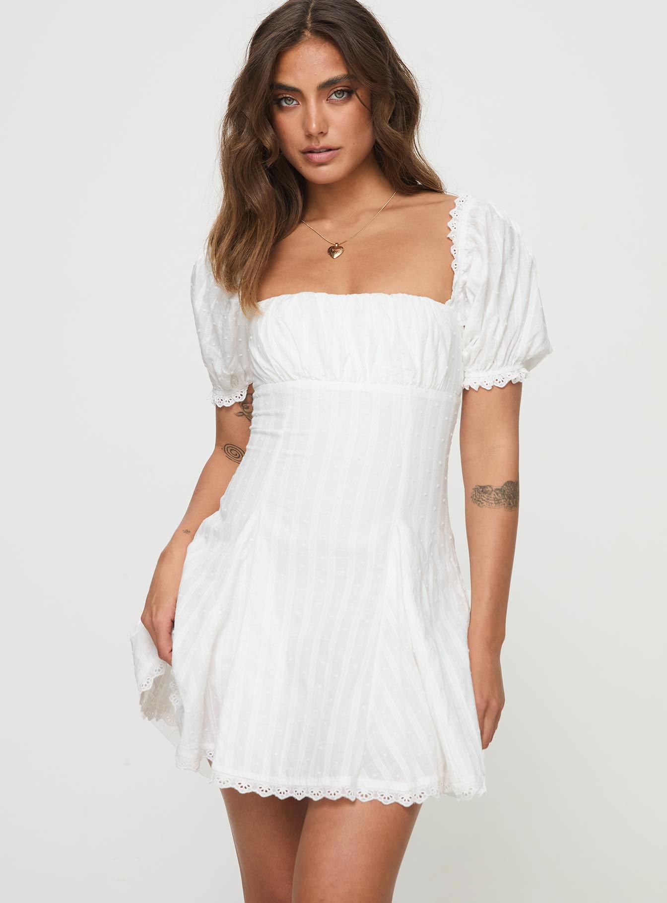 Rabatia Mini Dress White - Image 2