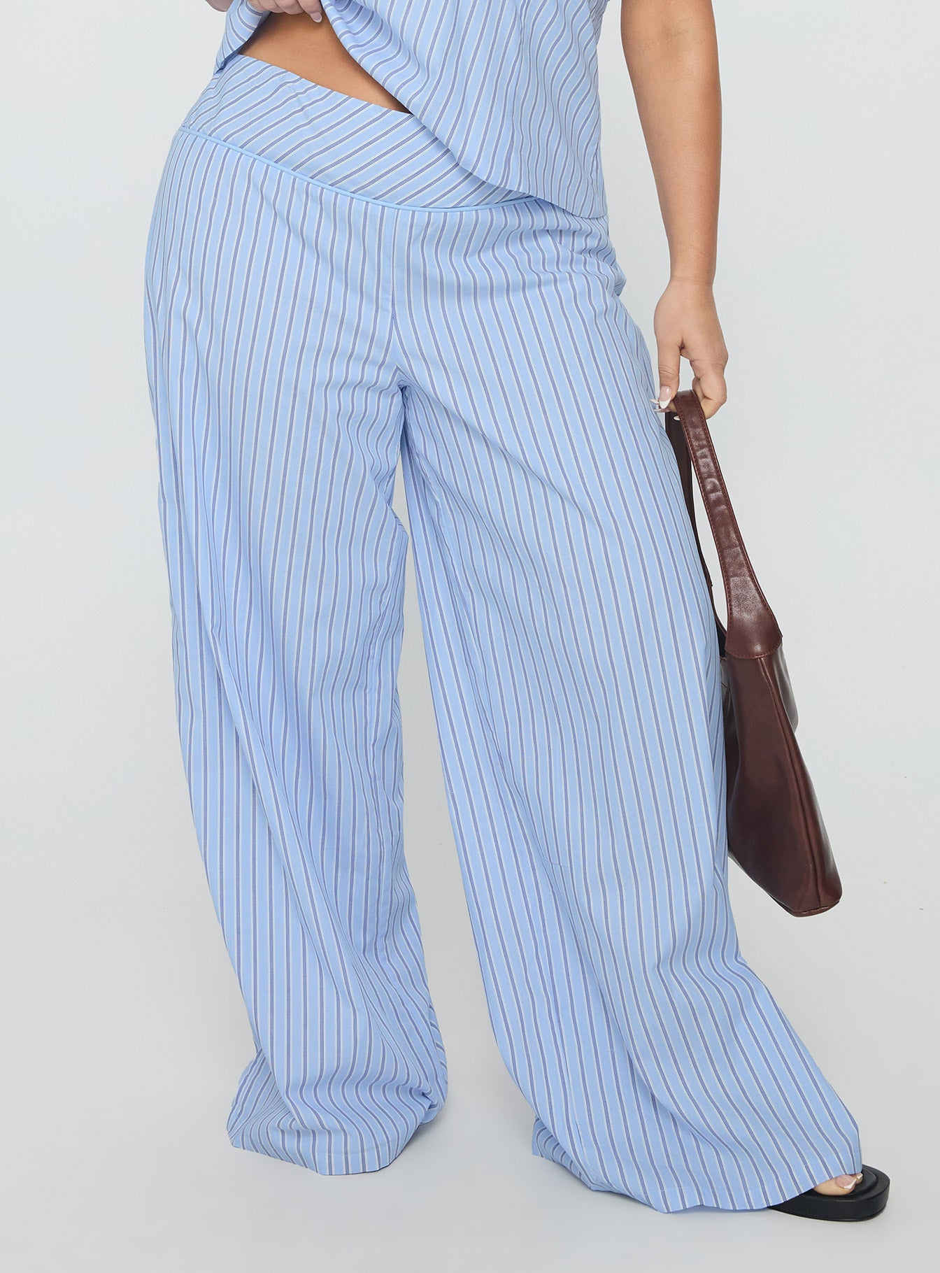 Sofea Mid Rise Pant Blue Stripe Curve - Image 2