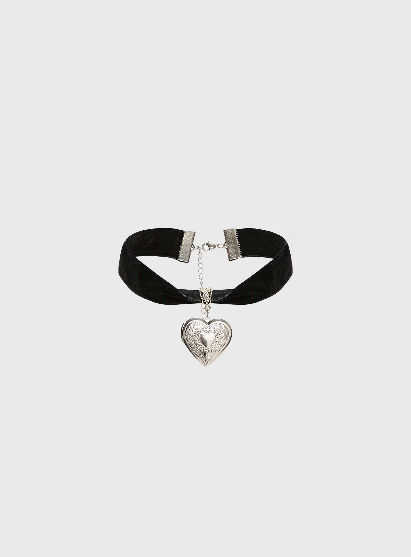 Laike Pendant Necklace Black  Silver
