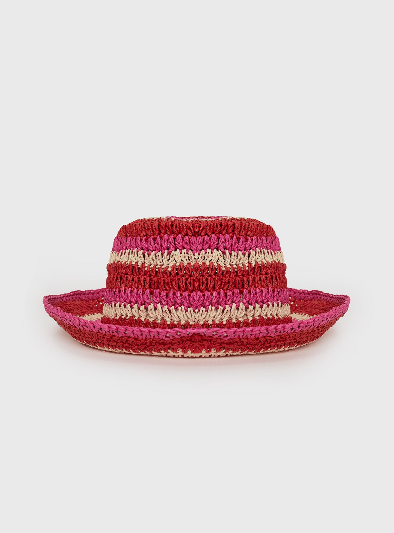 Alonza Crochet Bucket Hat Pinkred - Image 3