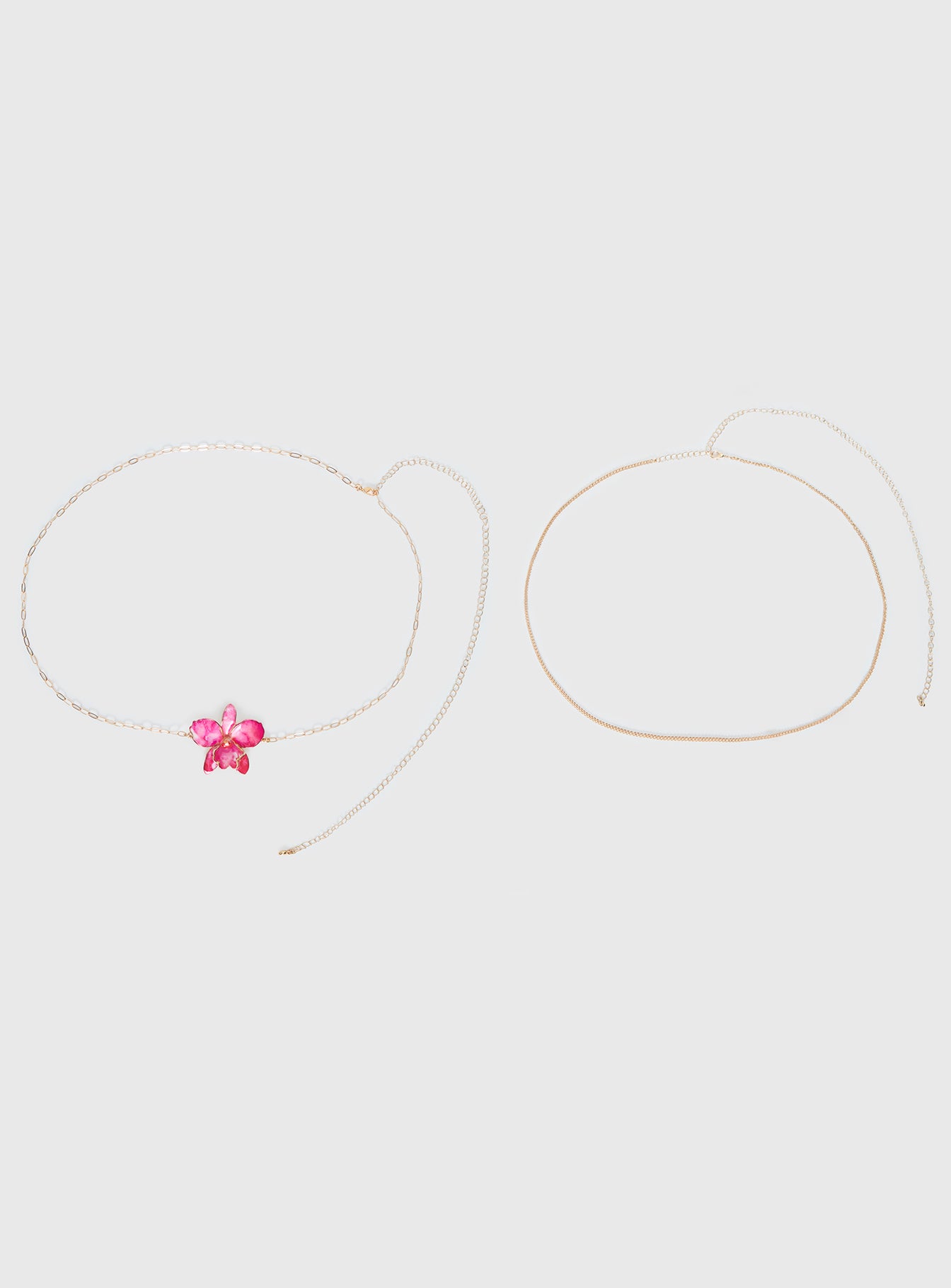 Open Arms Flower Belt Gold Pink - Image 2