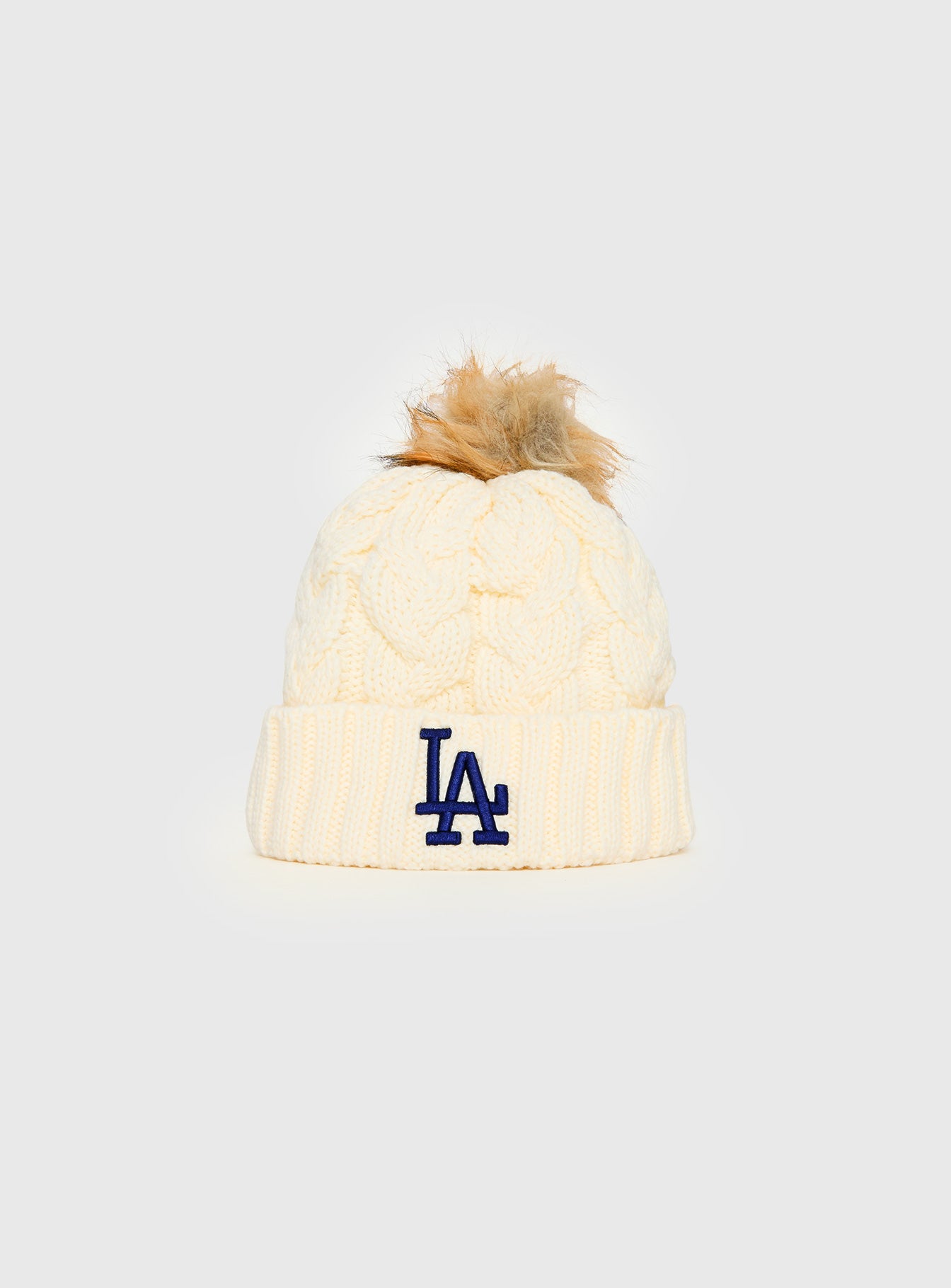 Los Angeles Dodgers Knit Beanie Cream - Image 2