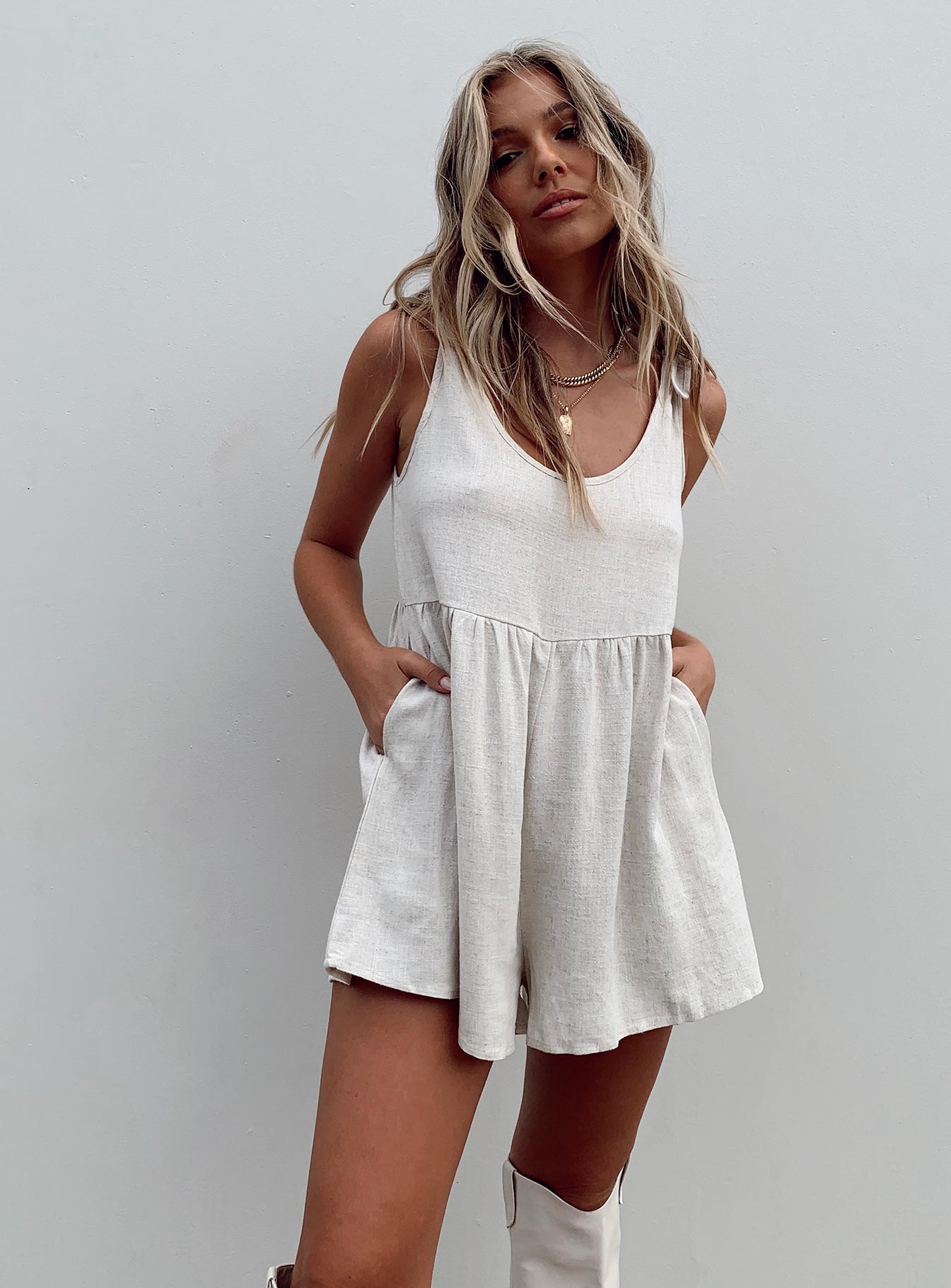 Tay Romper Beige - Image 6