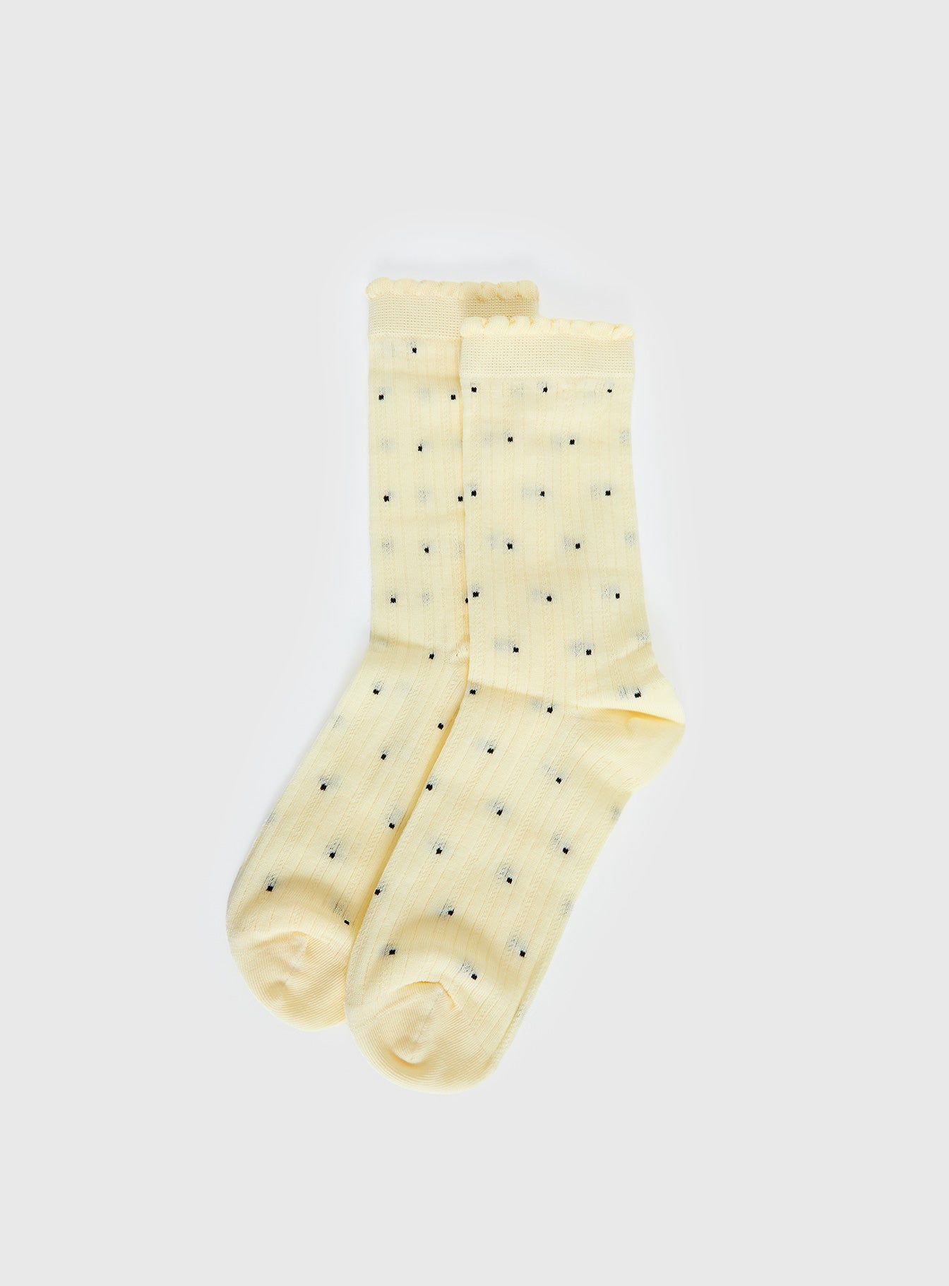 Rosee Ribbed Socks Butter Polka - Image 2