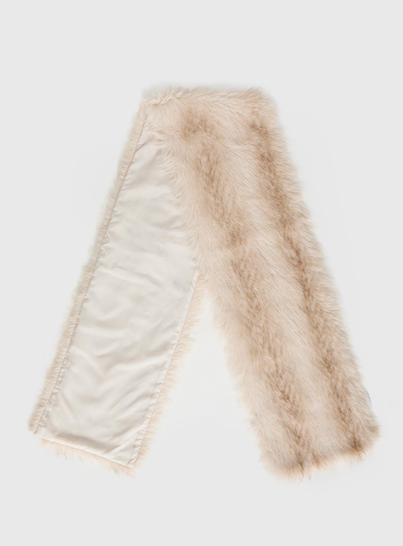 Freeze Fluffy Scarf Beige - Image 2