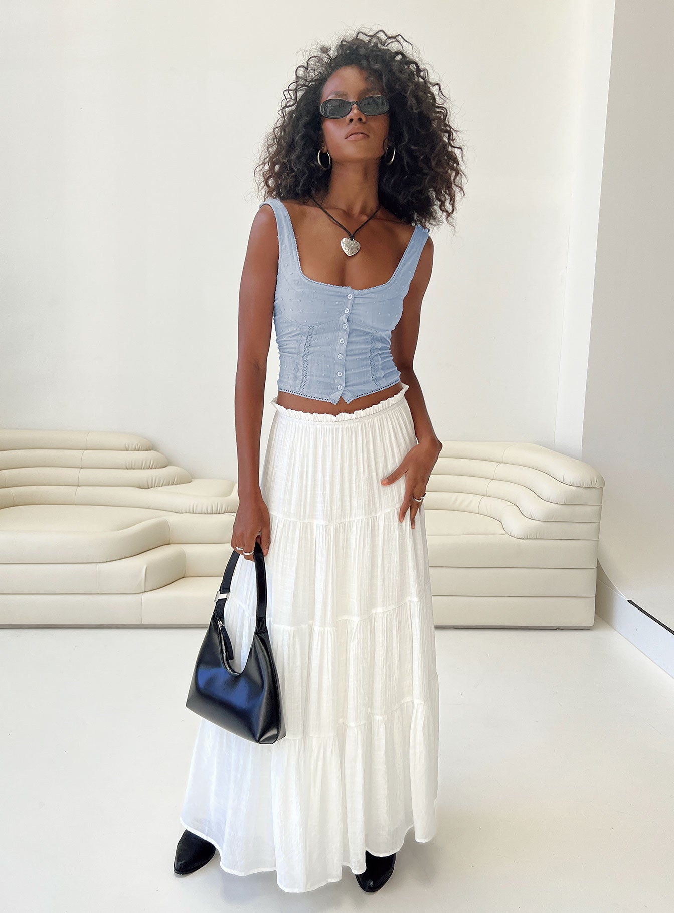 Mya Maxi Skirt White - Image 3