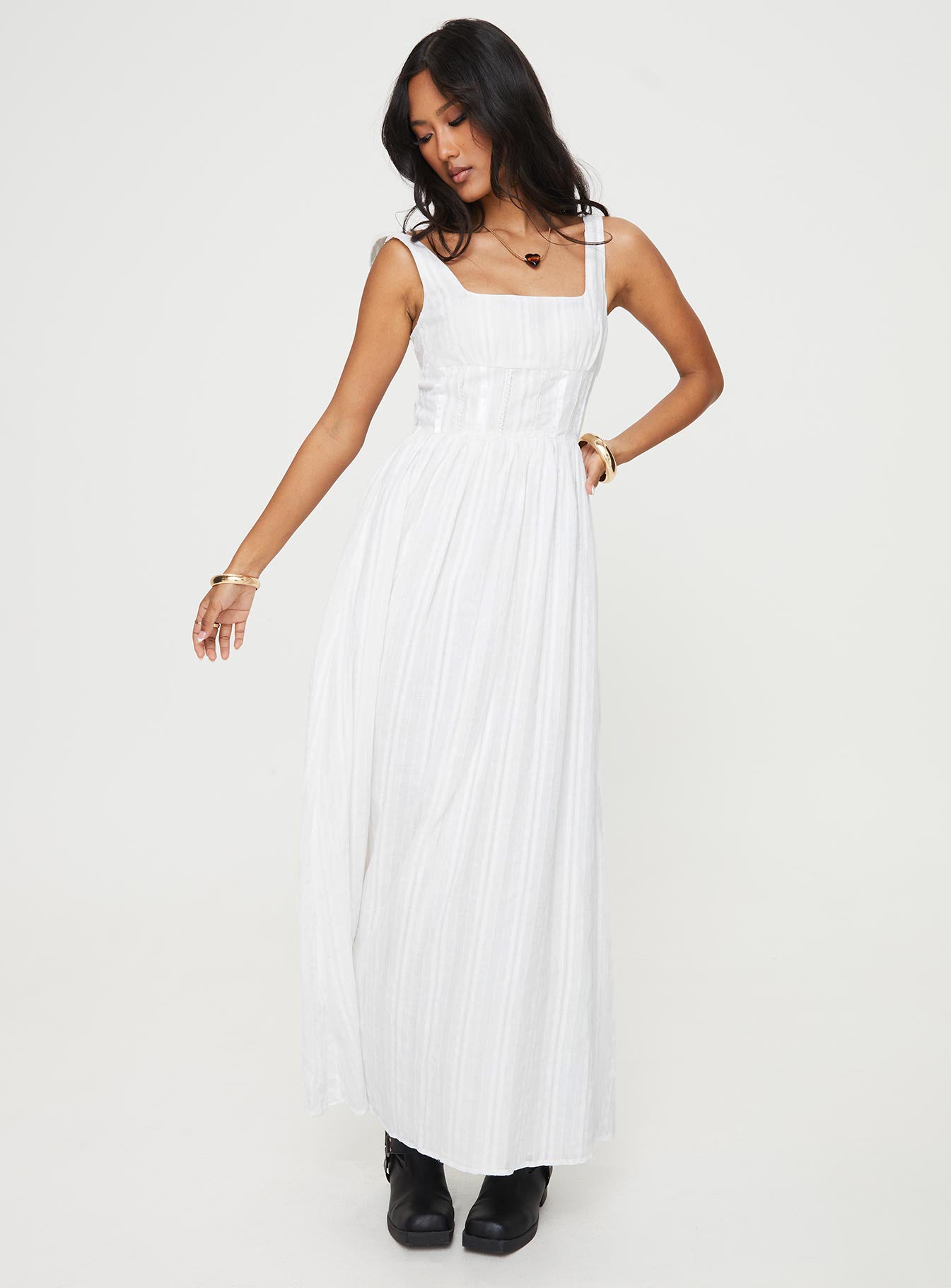 Lorinda Maxi Dress White - Image 3