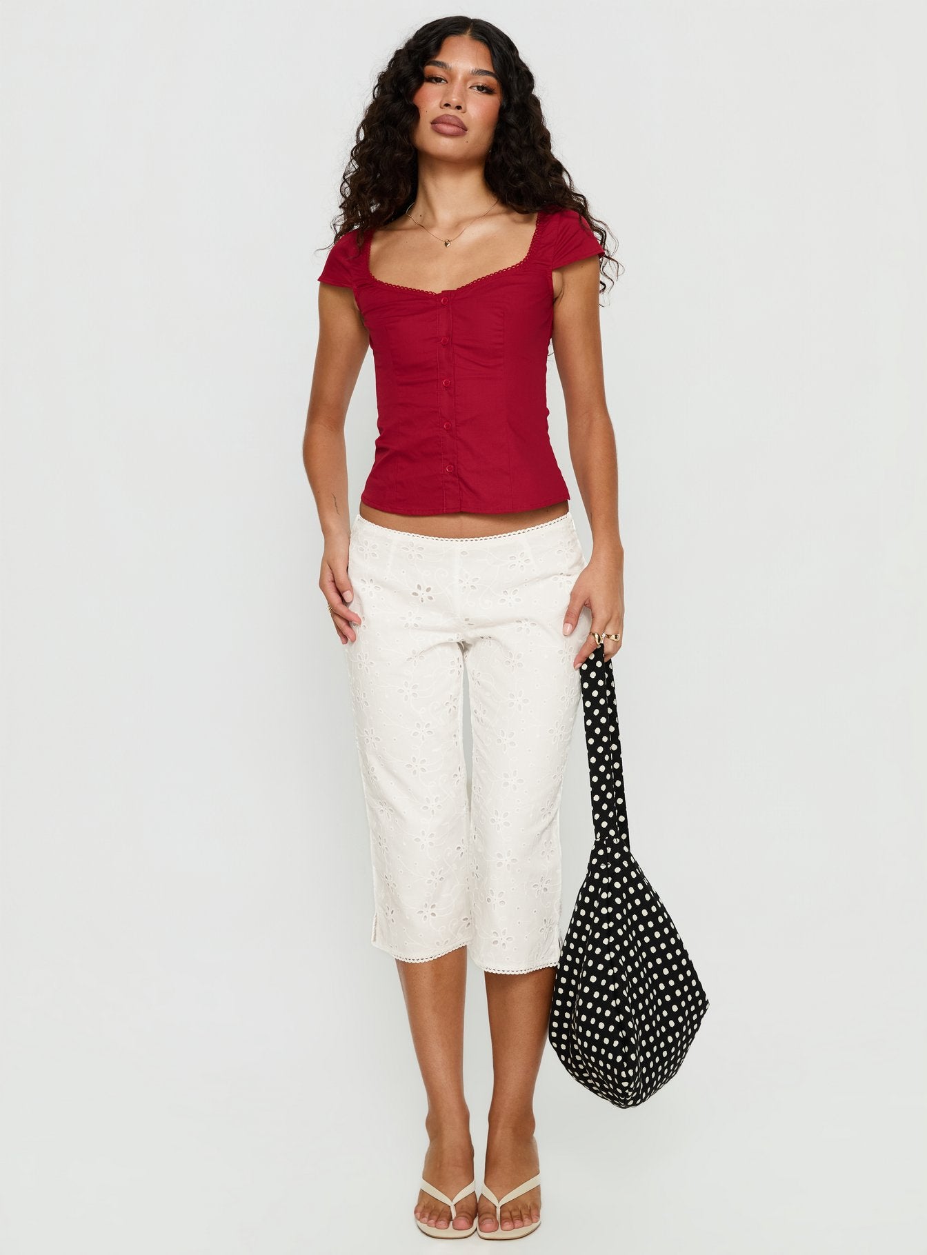 Transcendence Button Up Top Red - Image 3