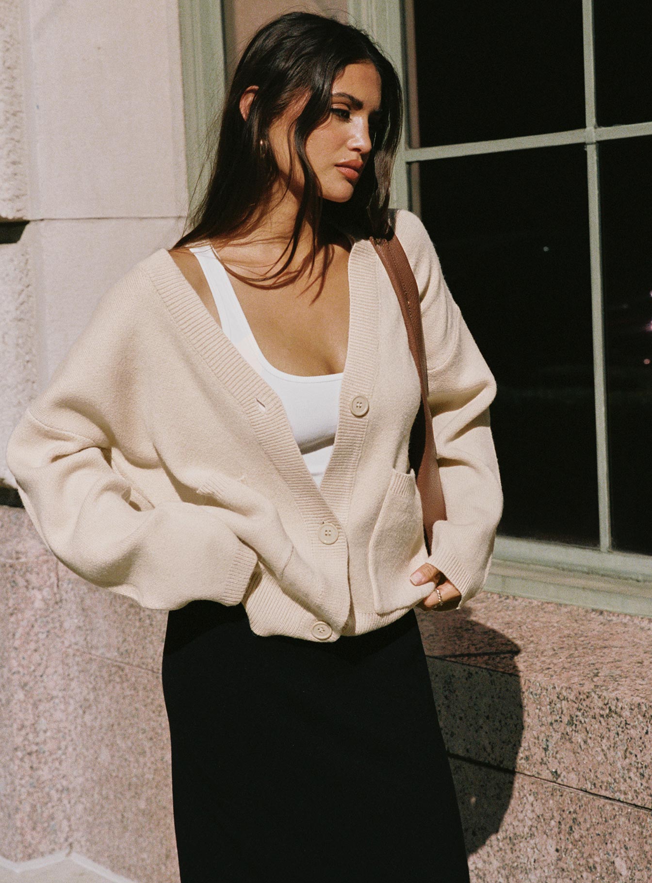 Burke Cardigan Cream - Image 12