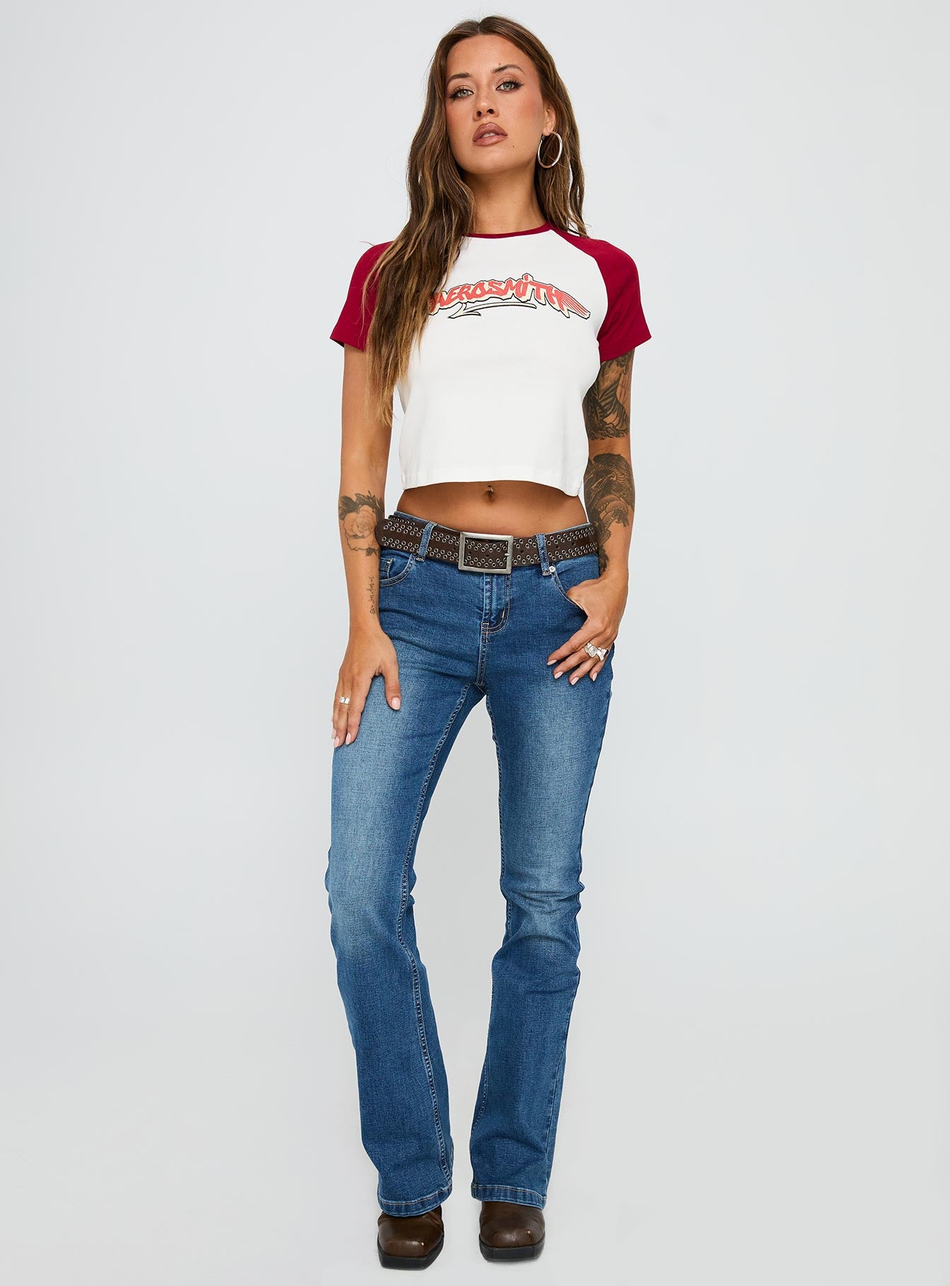 Let Rock Rule Graphic Top White Red - Image 2