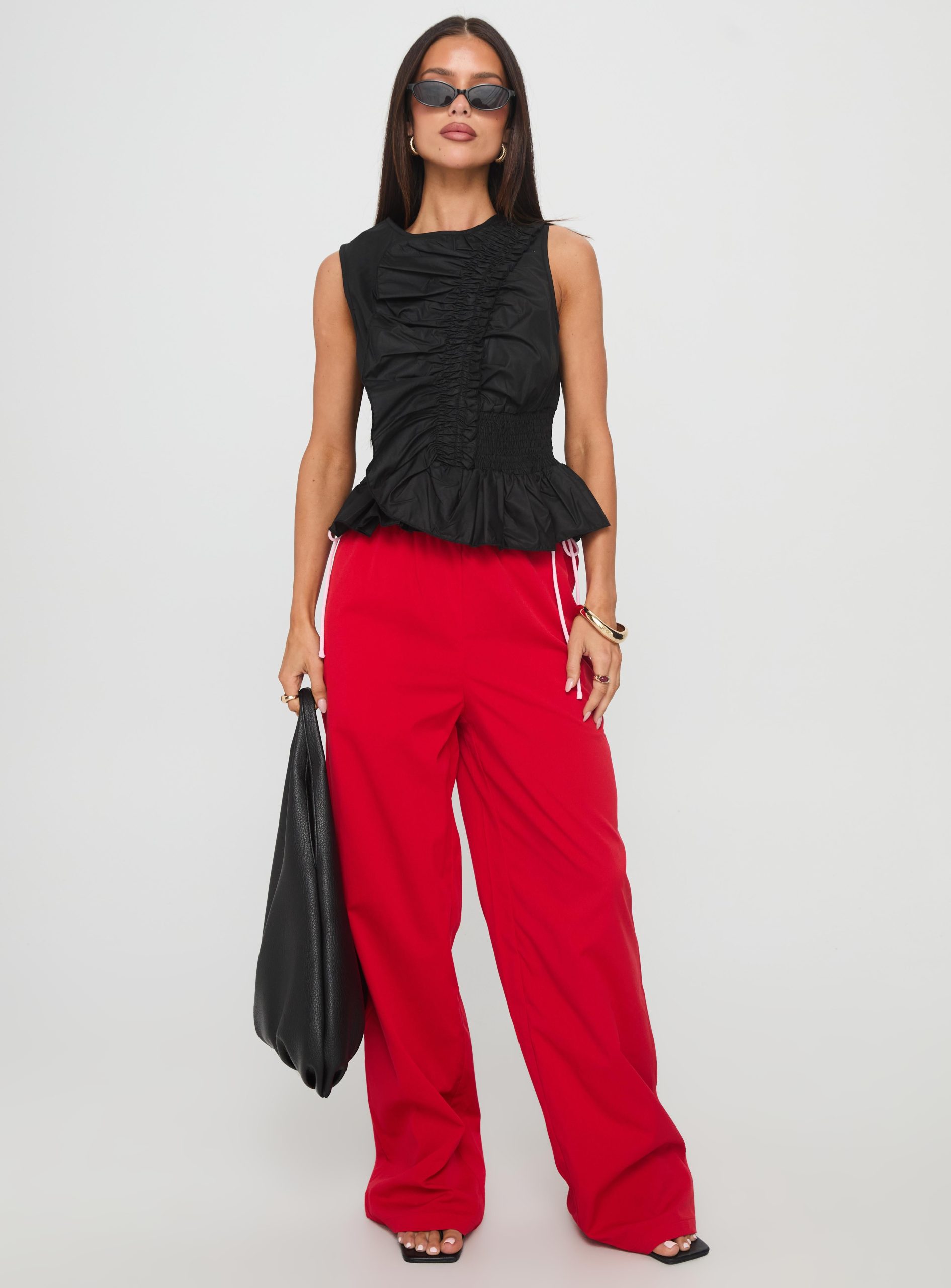 Sweet As Sugar Bow Pants Red Pink - Image 2